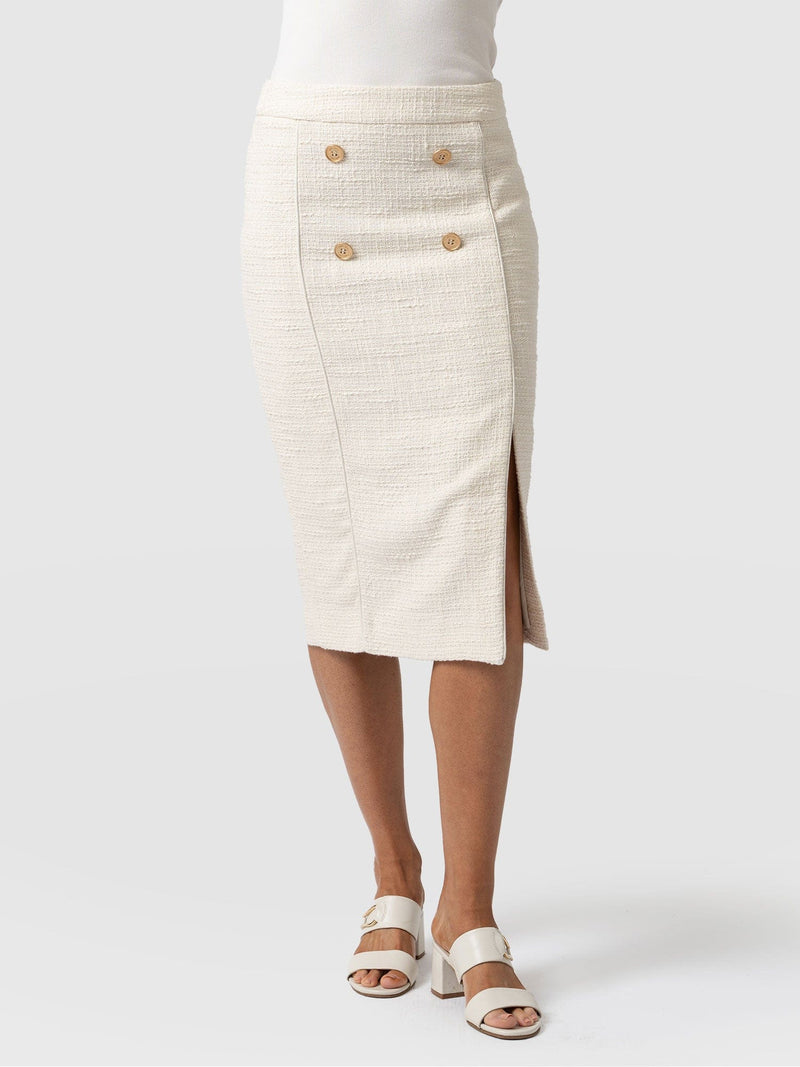 Chelsea Pencil Skirt - Cream Bouclé