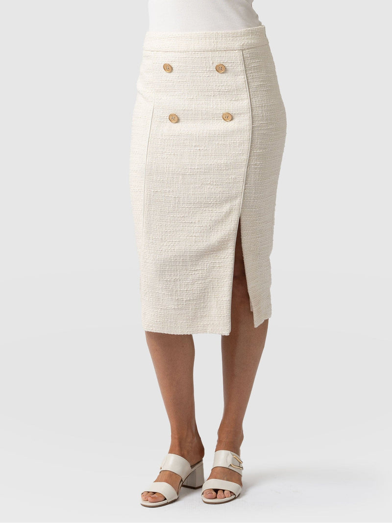 Chelsea Pencil Skirt - Cream Bouclé