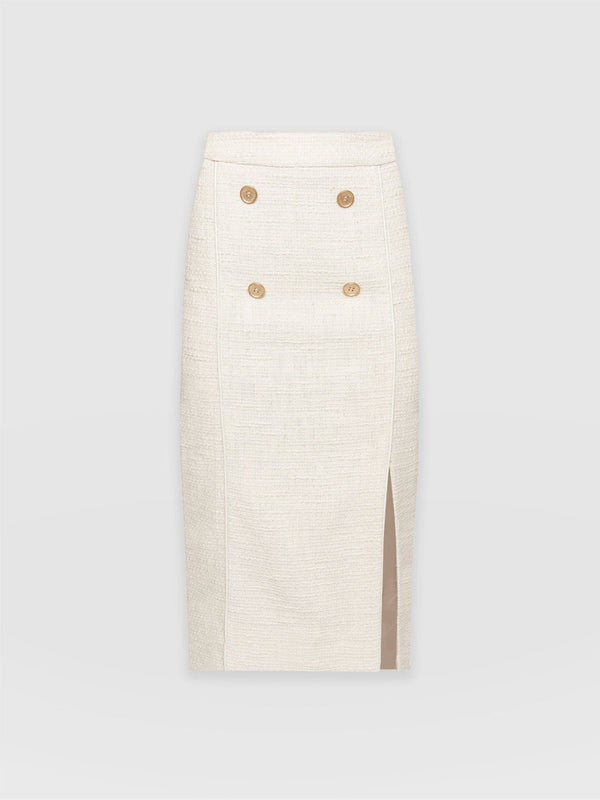 Chelsea Pencil Skirt - Cream Bouclé