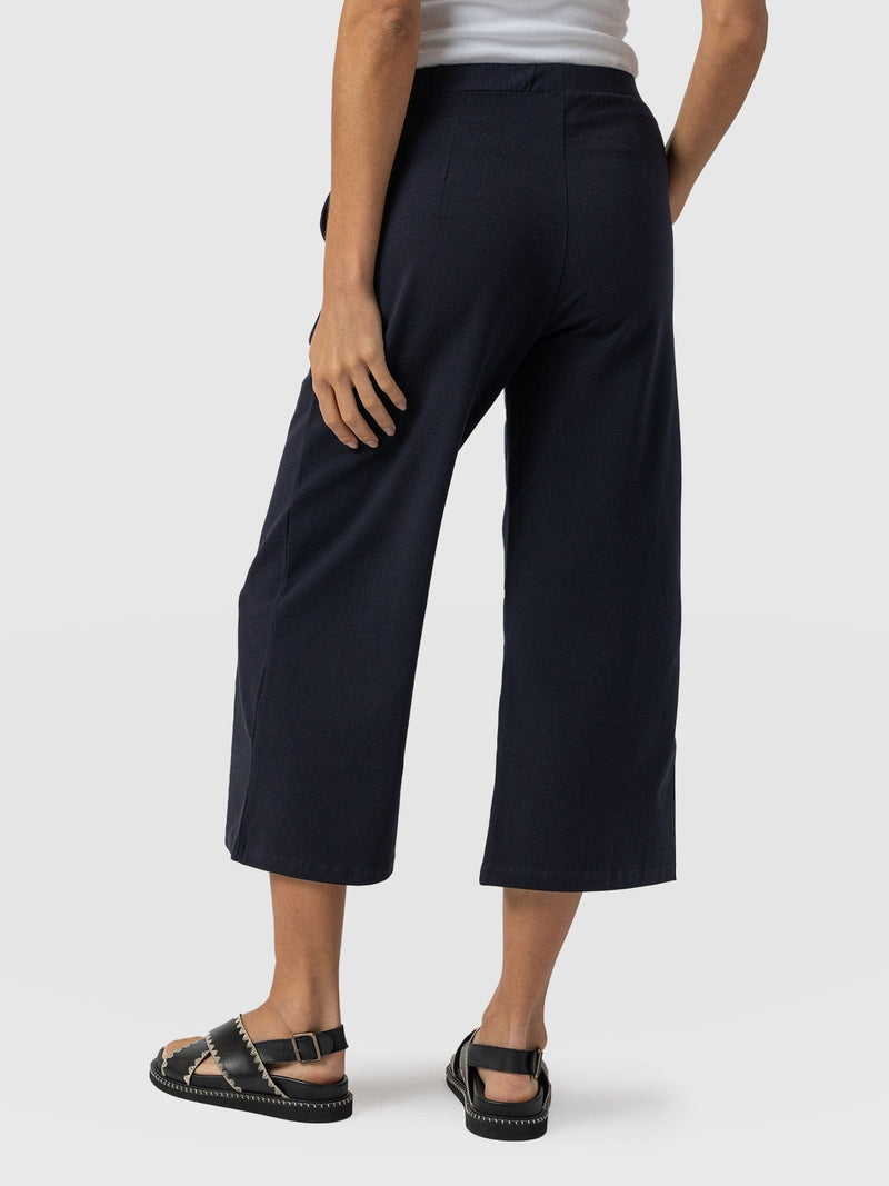 City Culotte - Navy Pleats