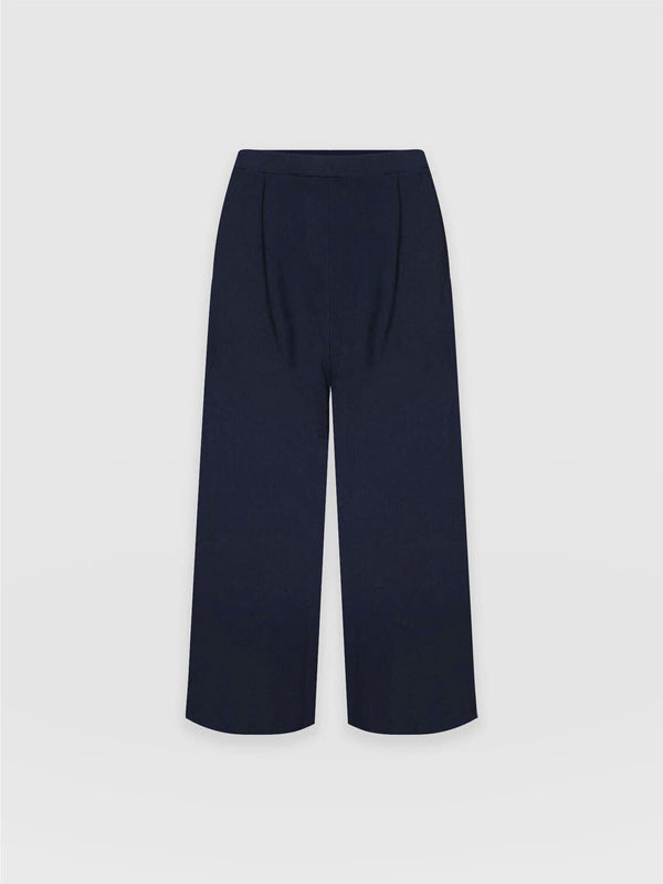 City Culotte - Navy Pleats