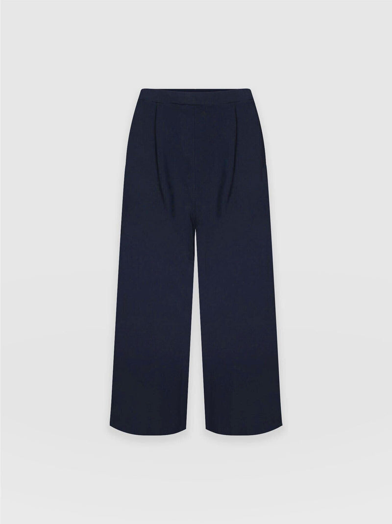 City Culotte - Navy Pleats