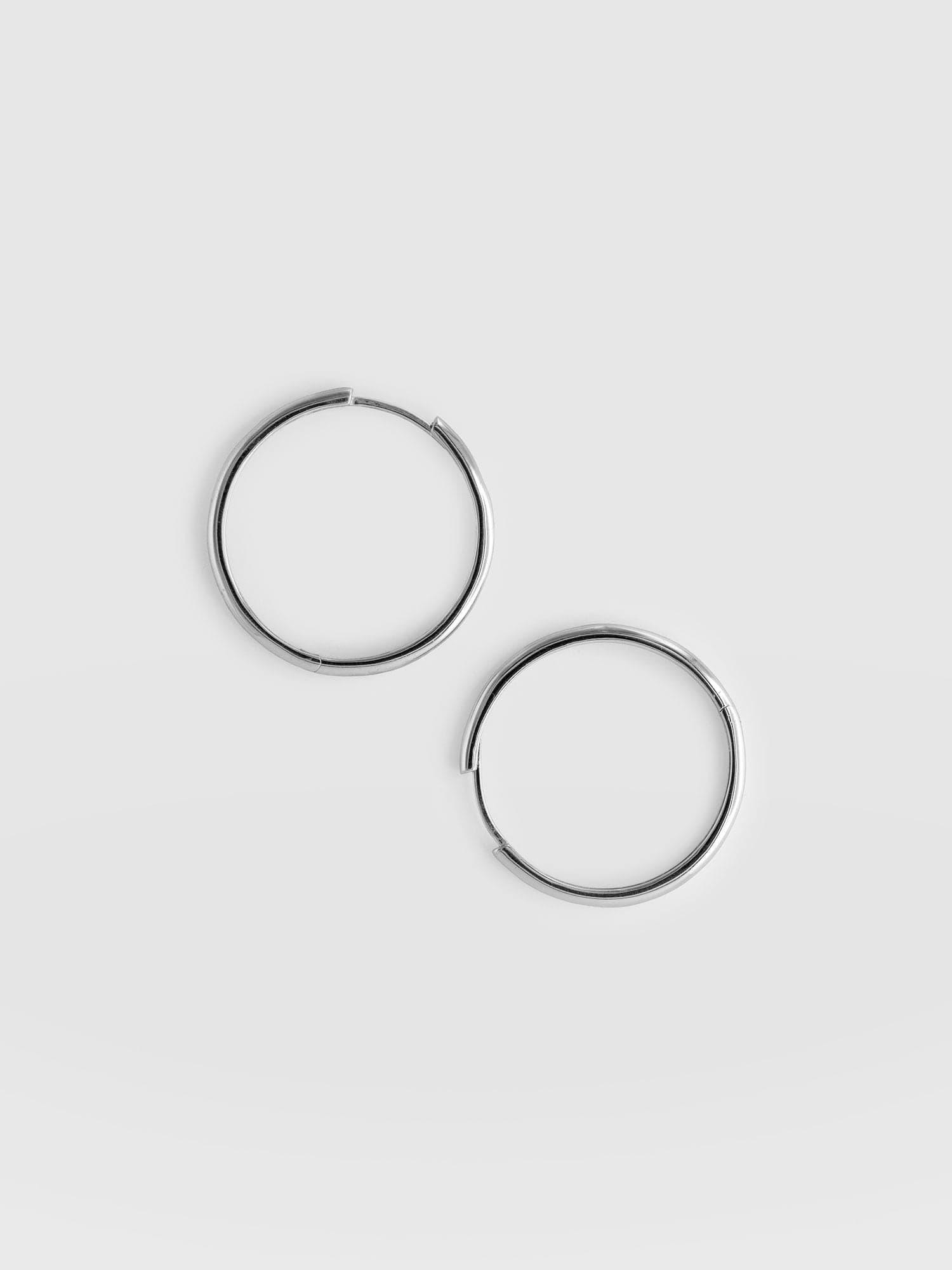Classic Hoop Earrings Silver - Women's Jewellery | Saint + Sofia® UK