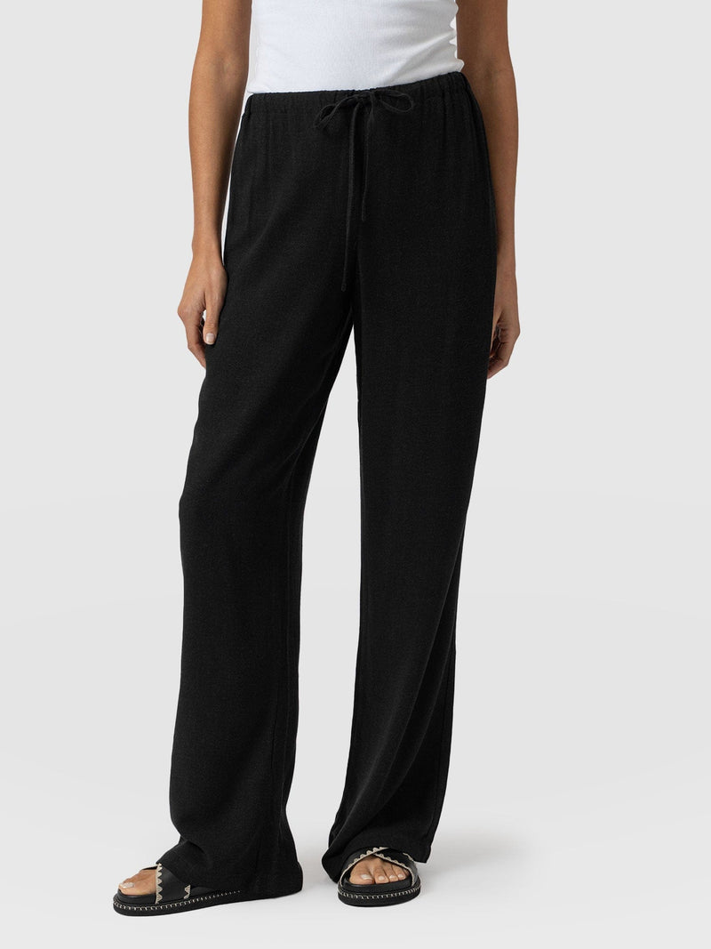 Corinne Linen Pant - Black