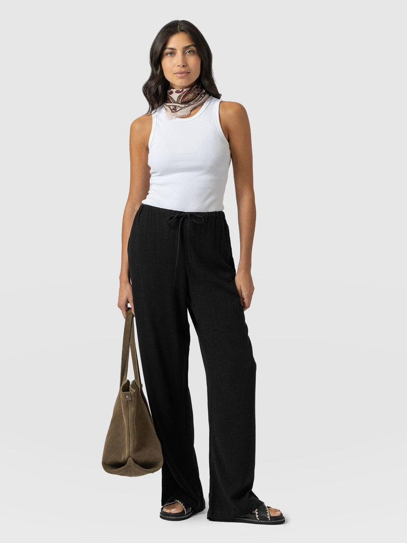 Corinne Linen Pant - Black