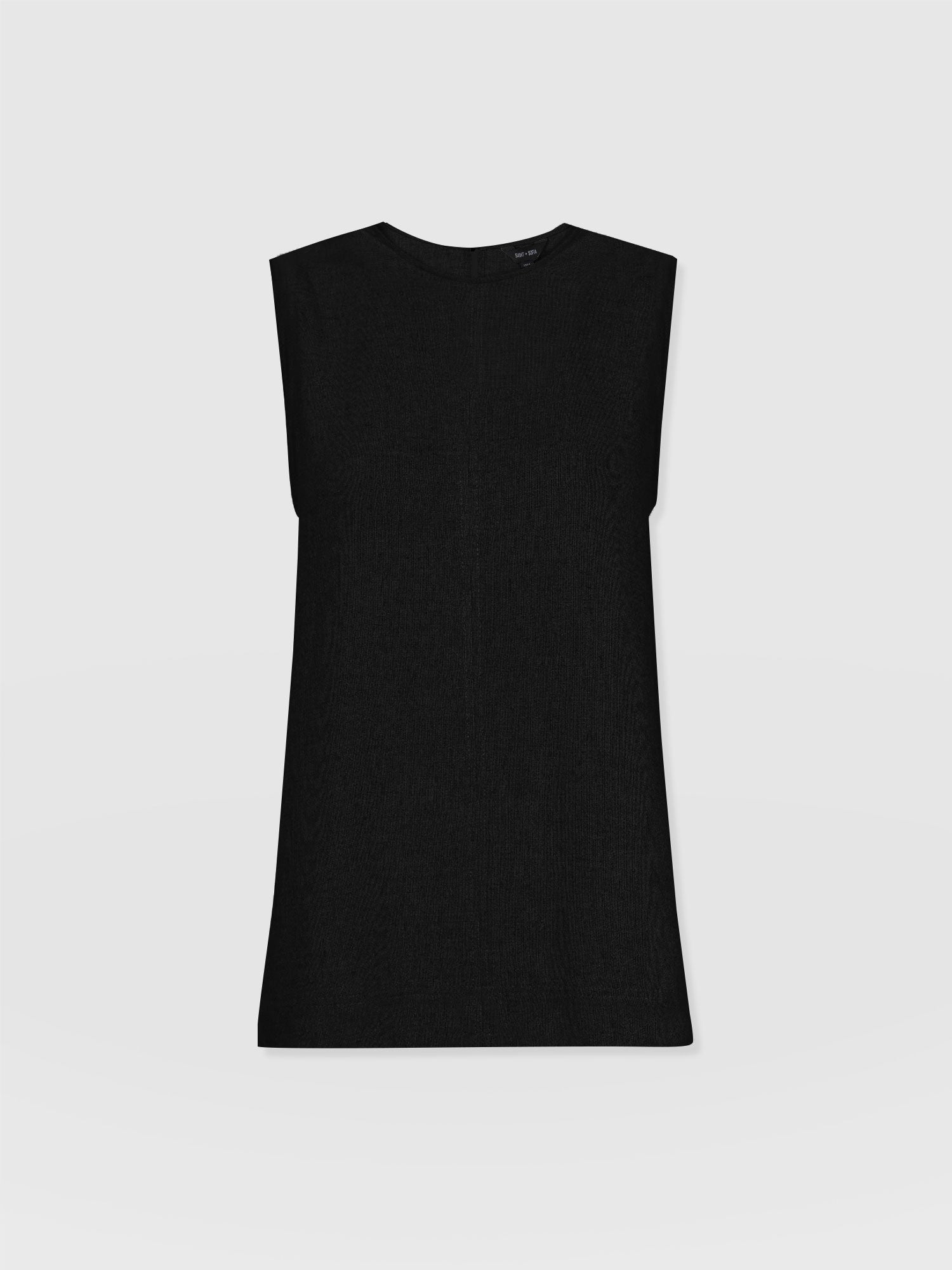 Corinne Linen Tunic - Black