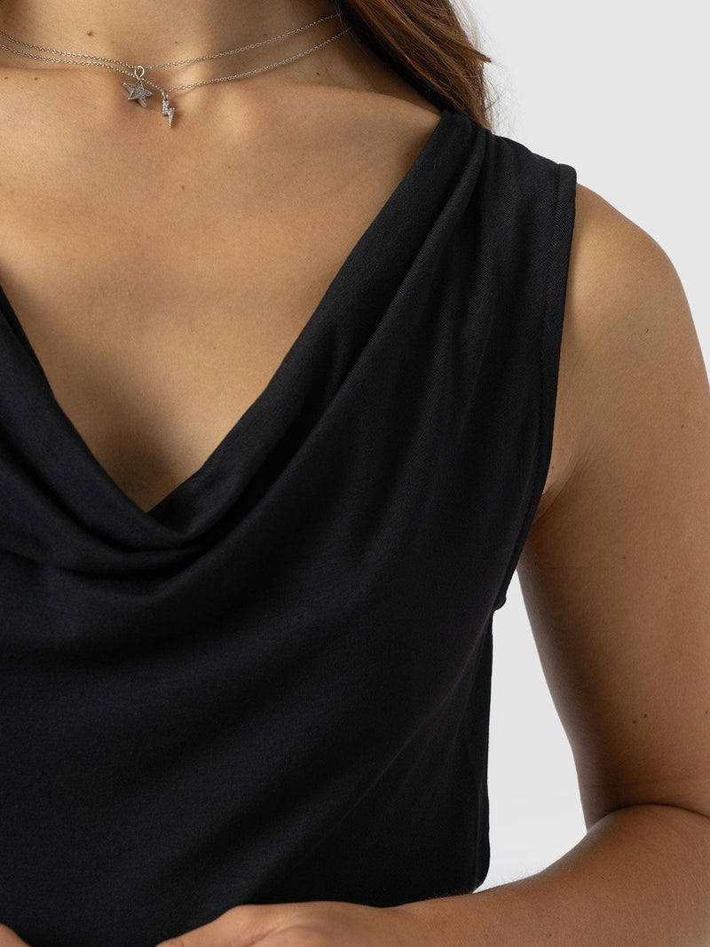 Cowl Neck Cami - Black