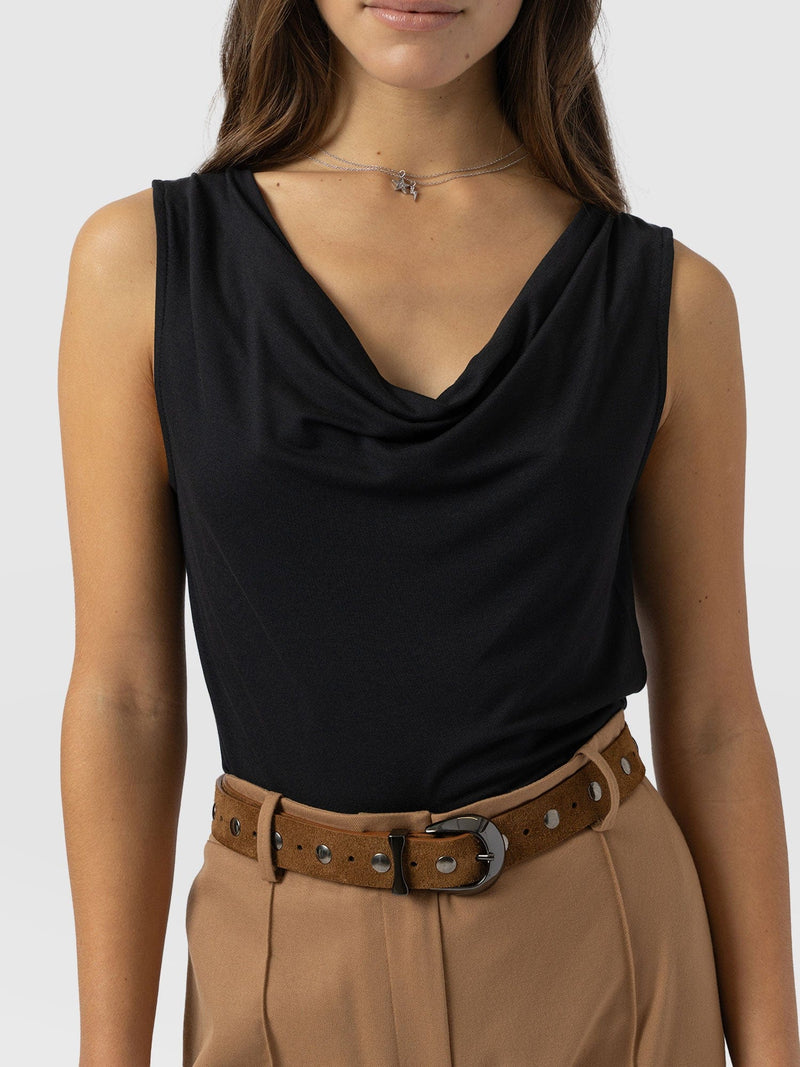 Cowl Neck Cami - Black