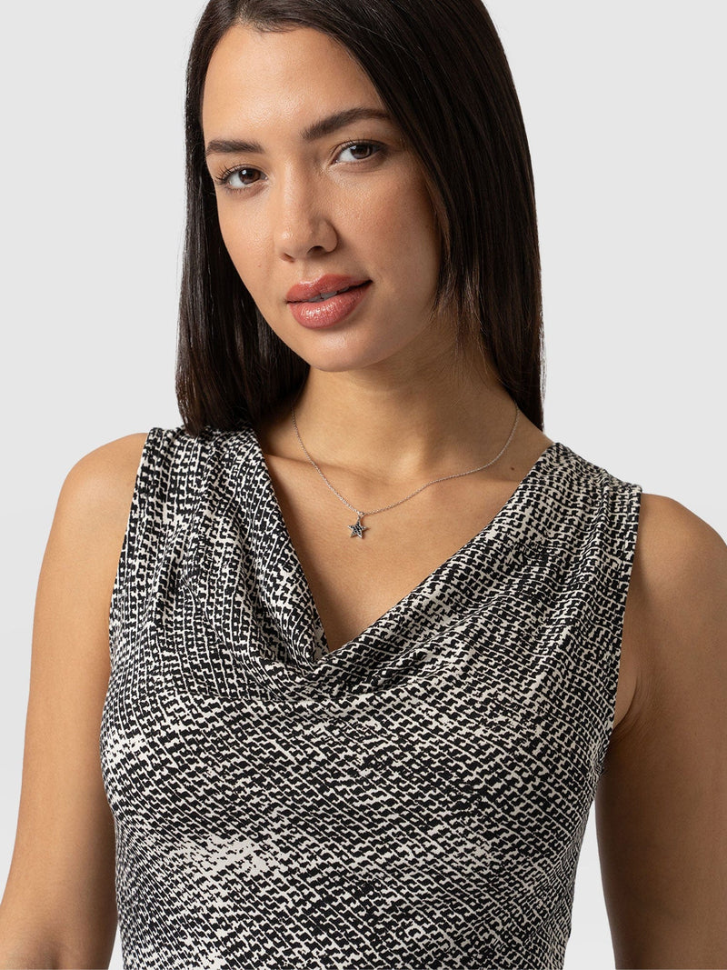 Cowl Neck Cami - Monochrome Gothica