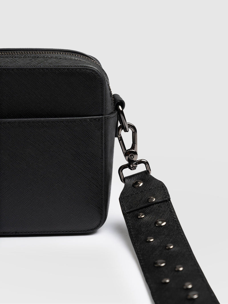 Cross Body Bag - Black Studded