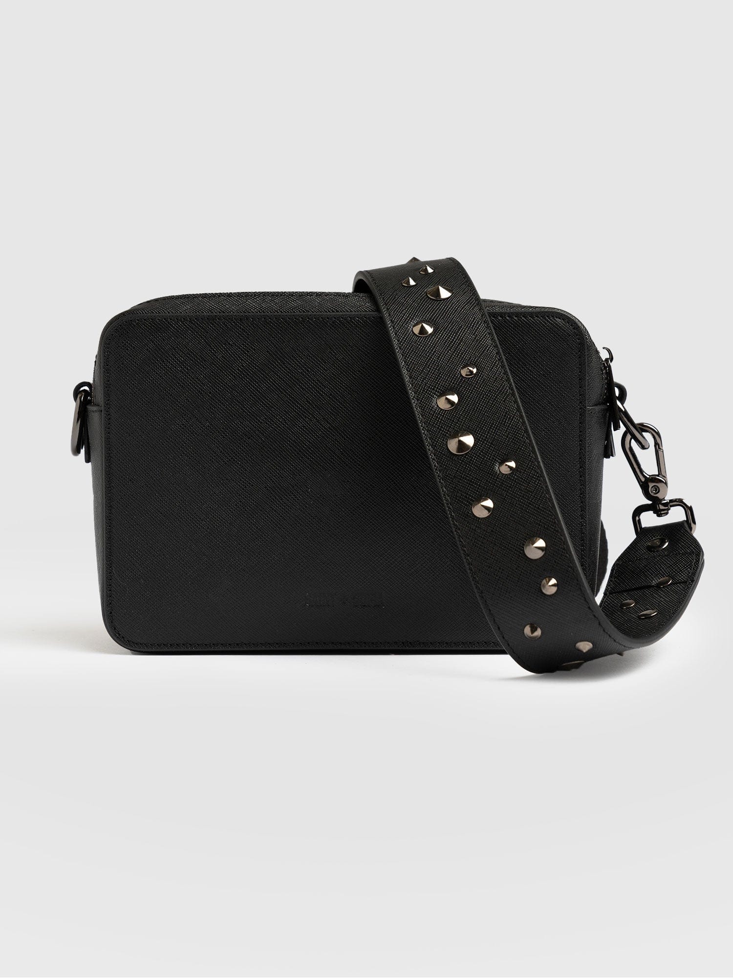 Cross Body Bag - Black Studded