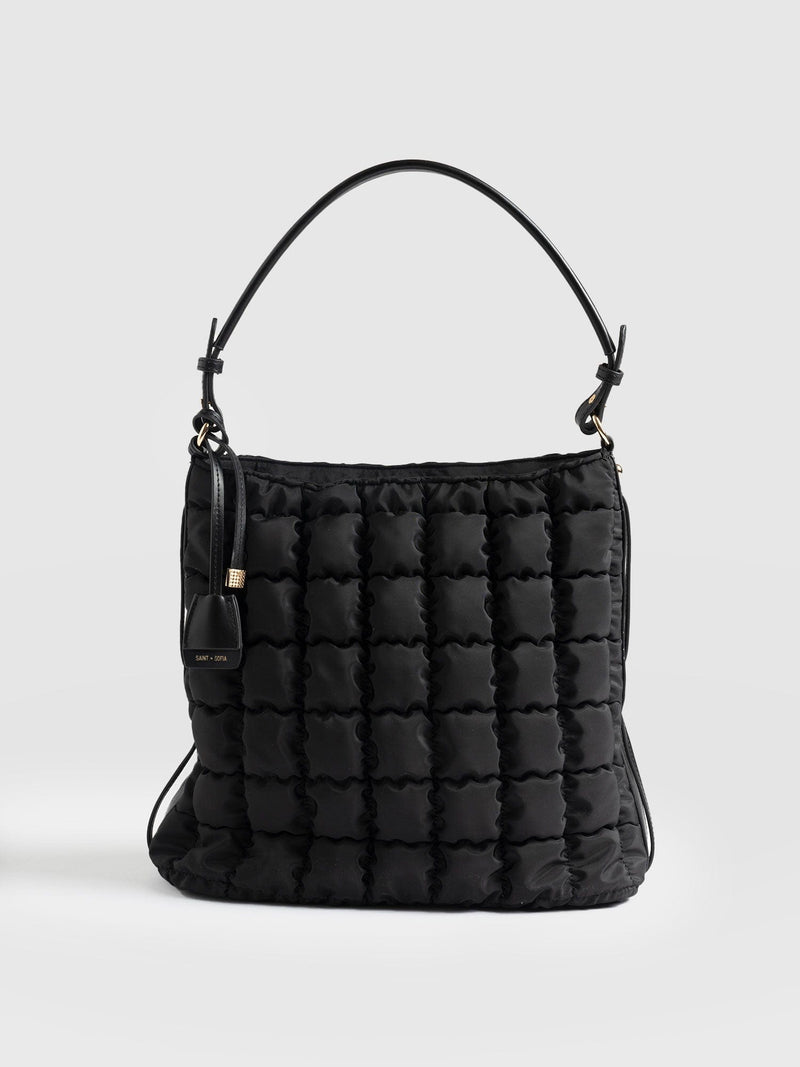 Darcey Puff Tote Bag - Black