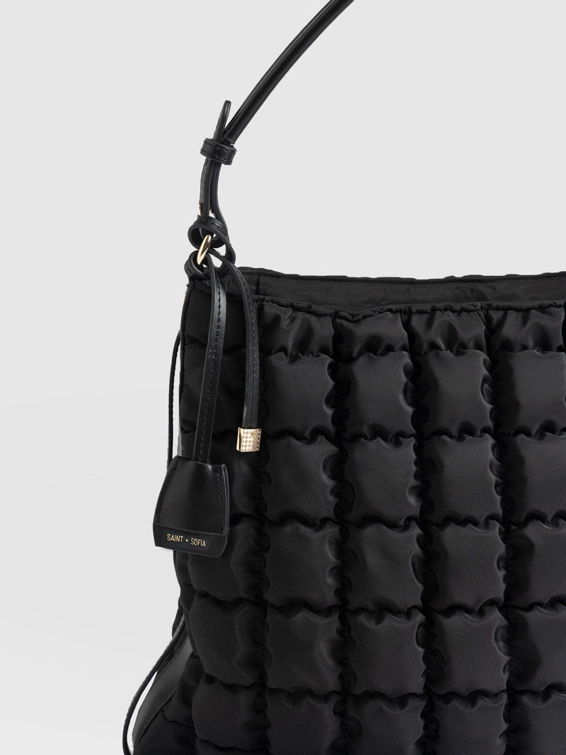 Darcey Puff Tote Bag - Black