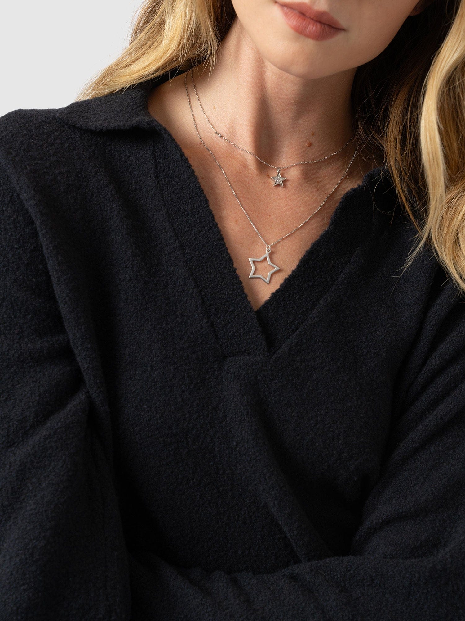 Delphi Polo Knit - Black - Women's T-shirts | Saint + Sofia® UK