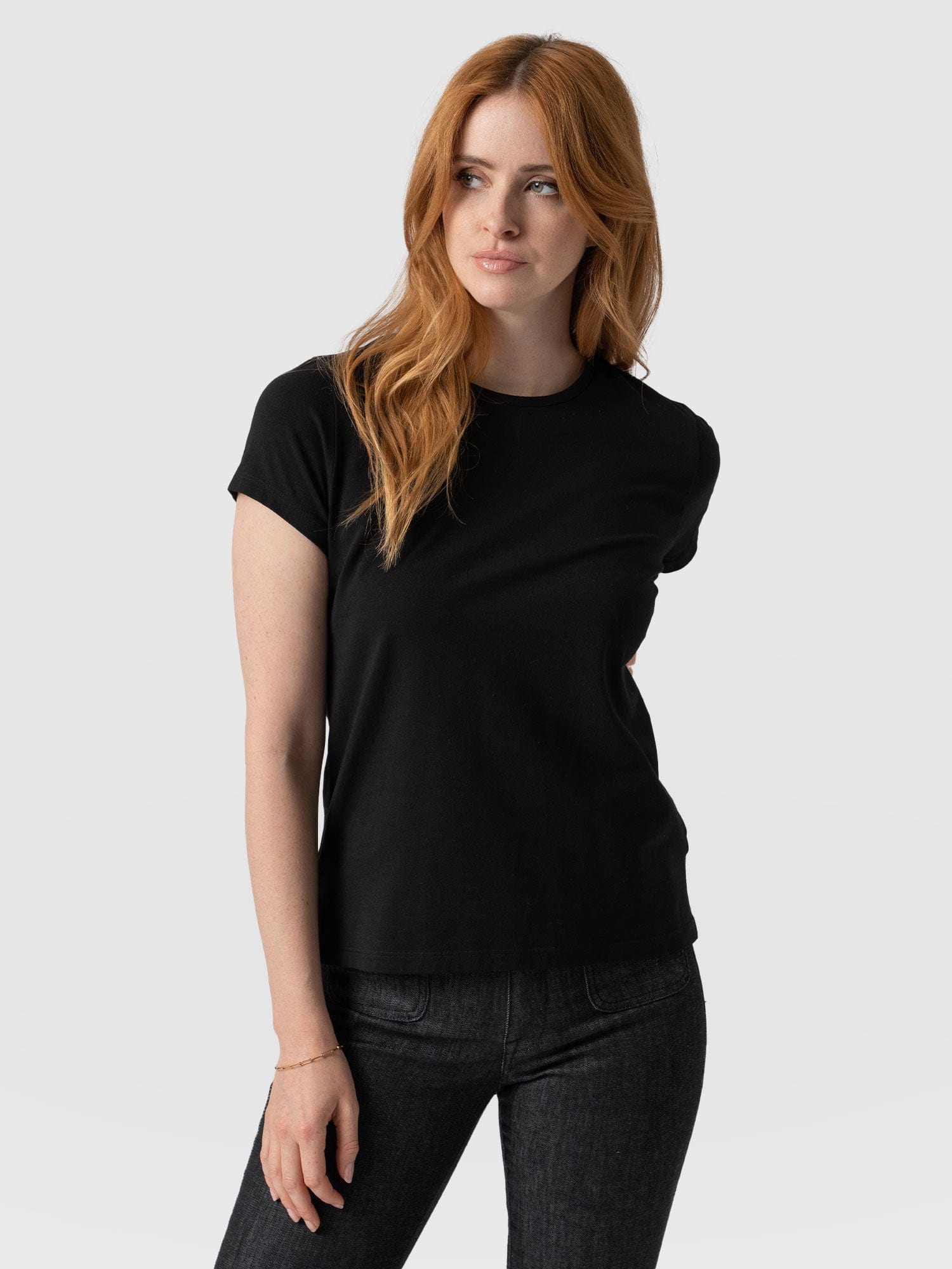 Easy Tee Black - Women's T-Shirts | Saint + Sofia® UK