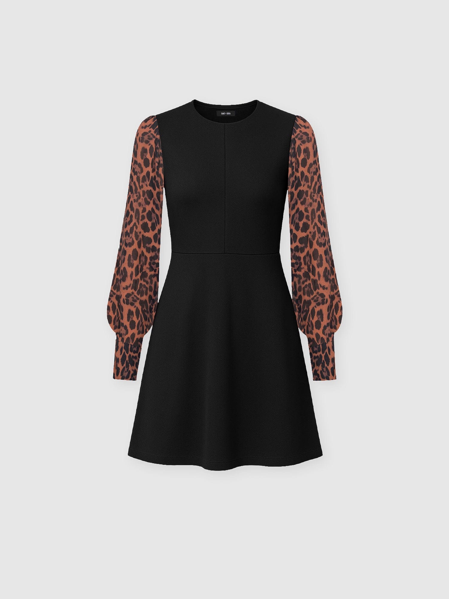 Ella Fit & Flare Dress - Brown Leopard