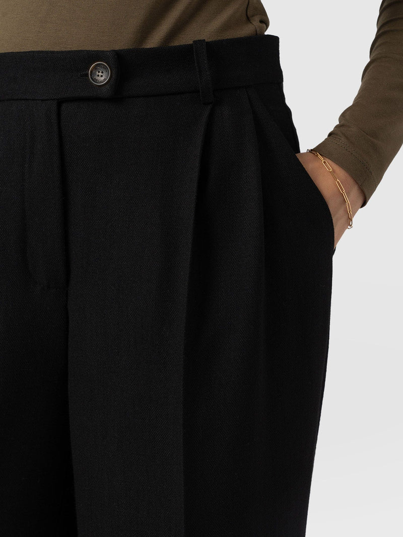 Emery Wide Leg Pant - Black