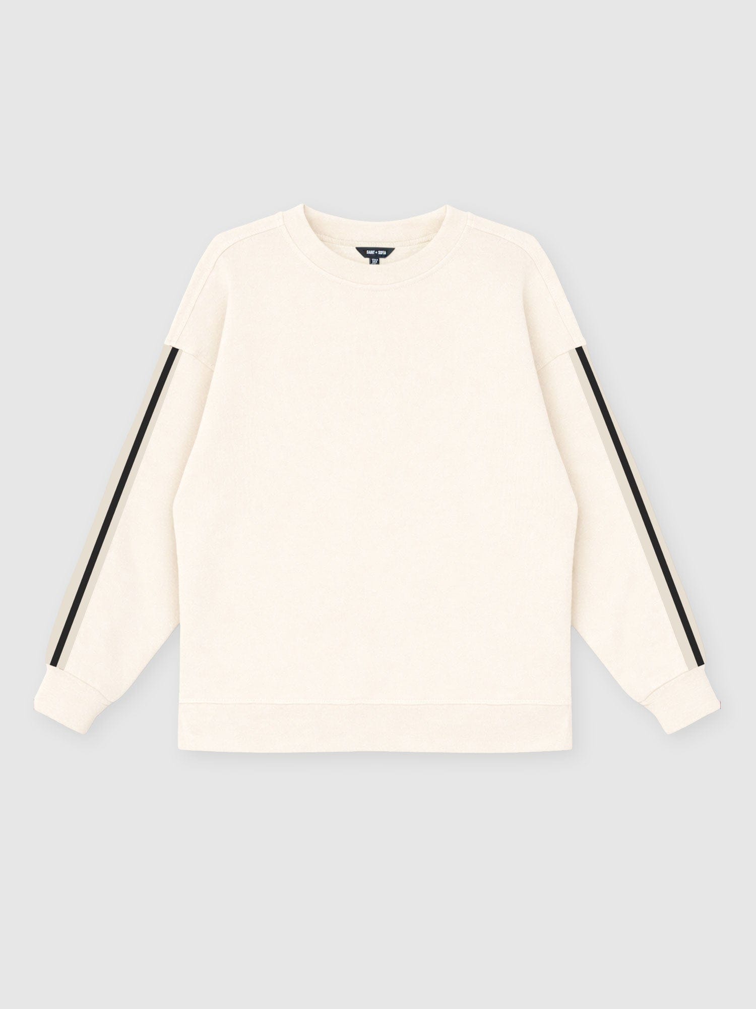 Ennis Sweatshirt - Cream - Black Stripe