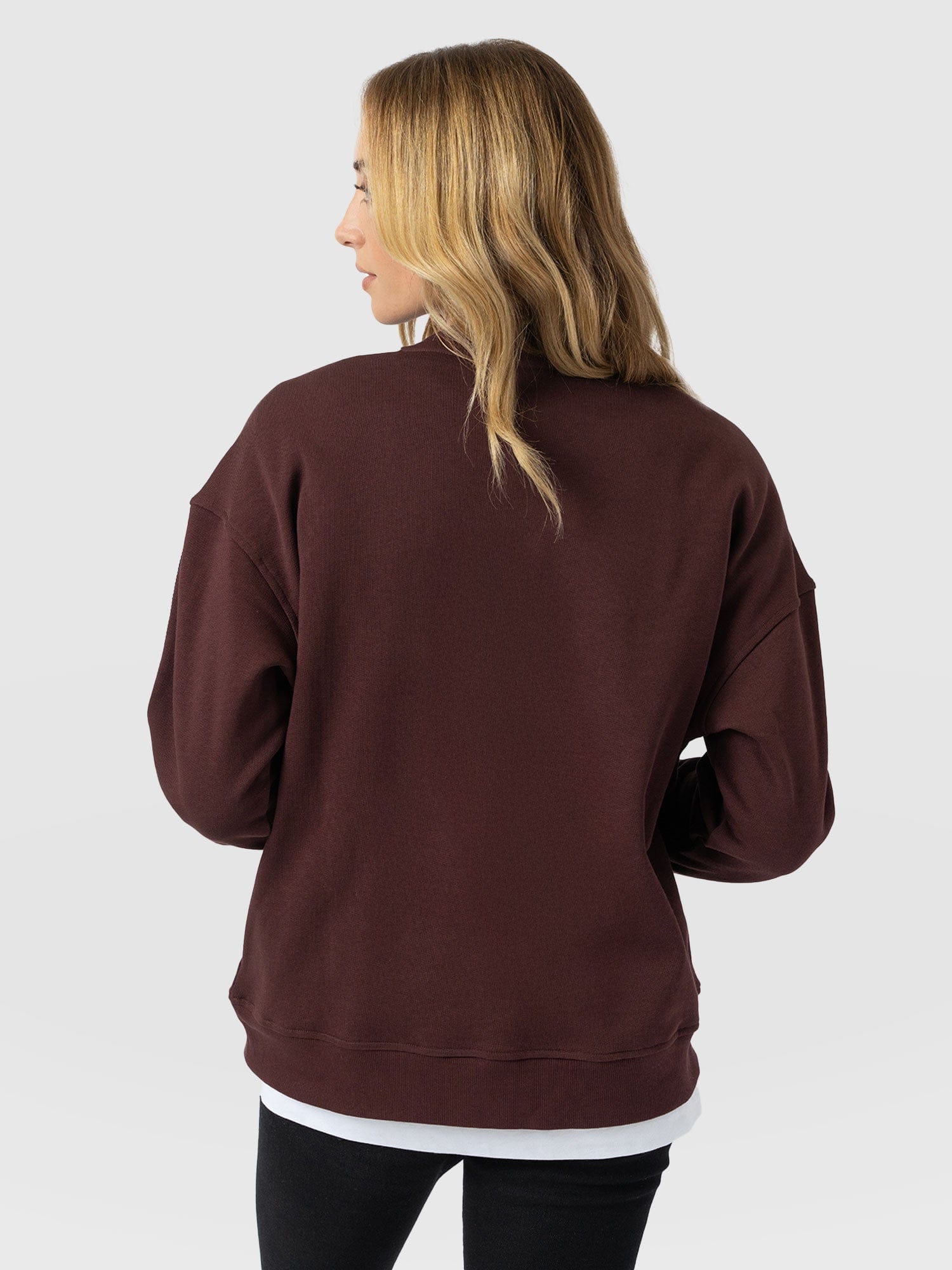 Ennis Sweatshirt - Maroon - Leopard - Women's Jumpers | Saint + Sofia® UK