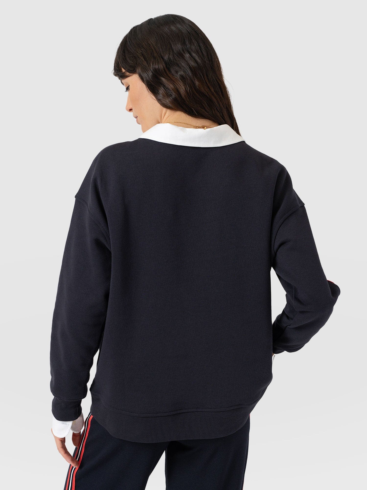 Ennis Sweatshirt - Navy - Red Stripe