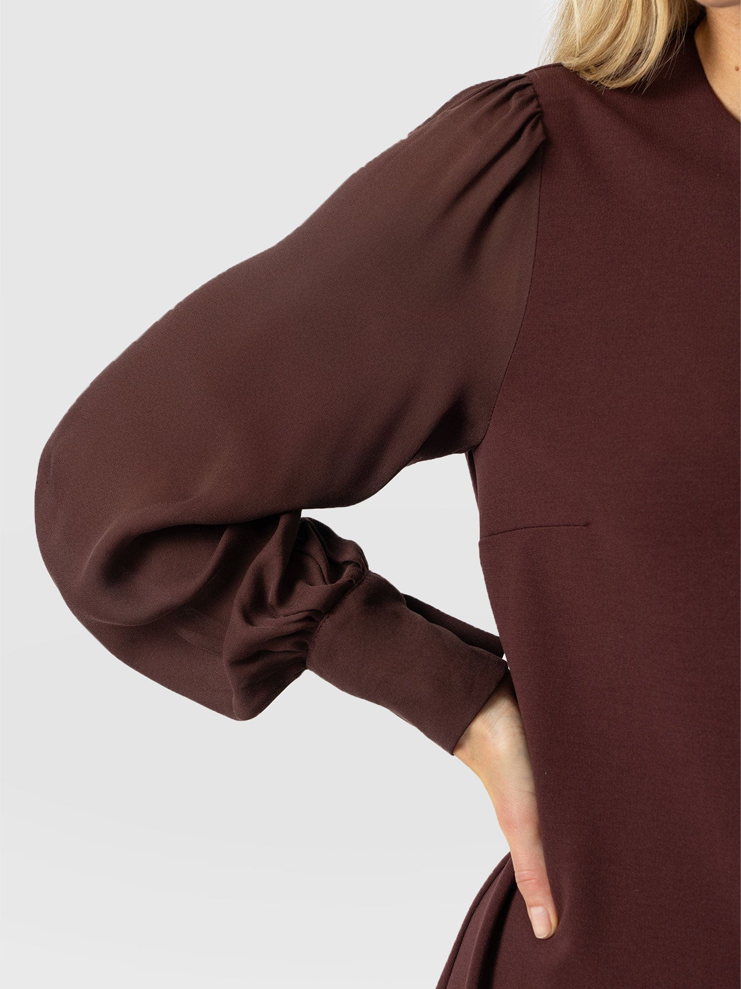 Esme Zip Up Dress Maroon - Women's Dresses | Saint + Sofia® UK