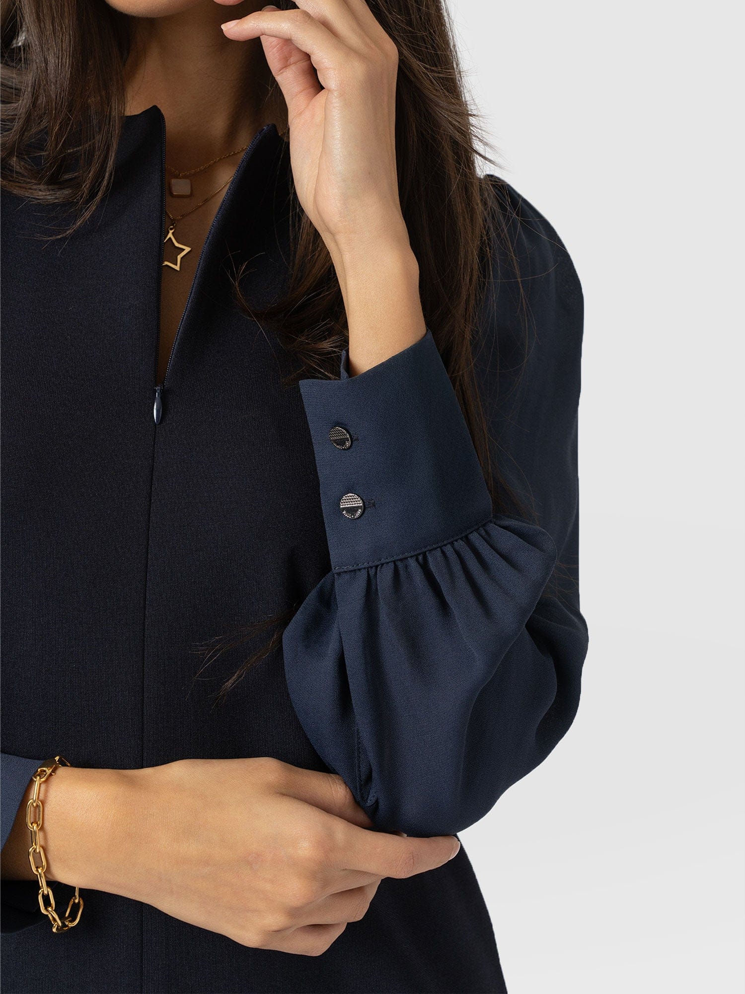 Esme Zip Up Dress Navy - Women's Dresses | Saint + Sofia® UK