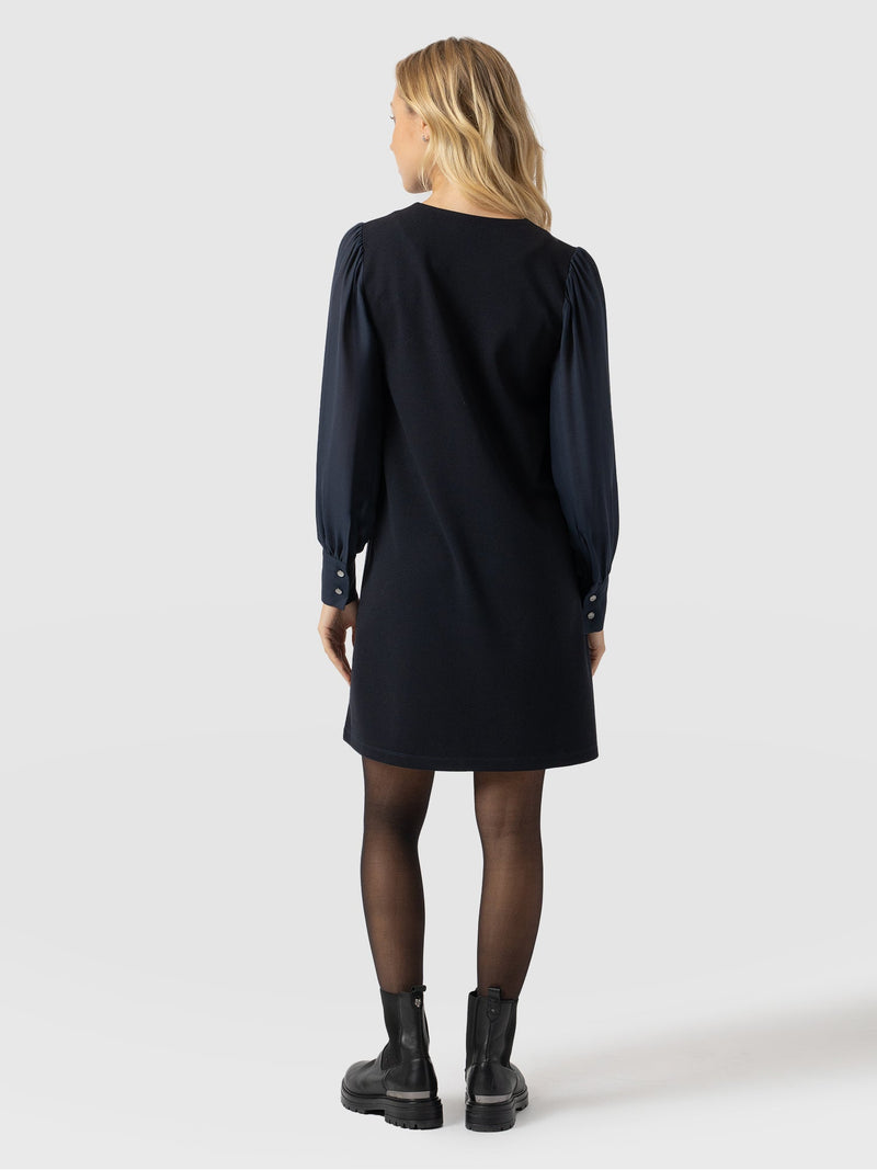 Esme Zip Up Dress - Navy