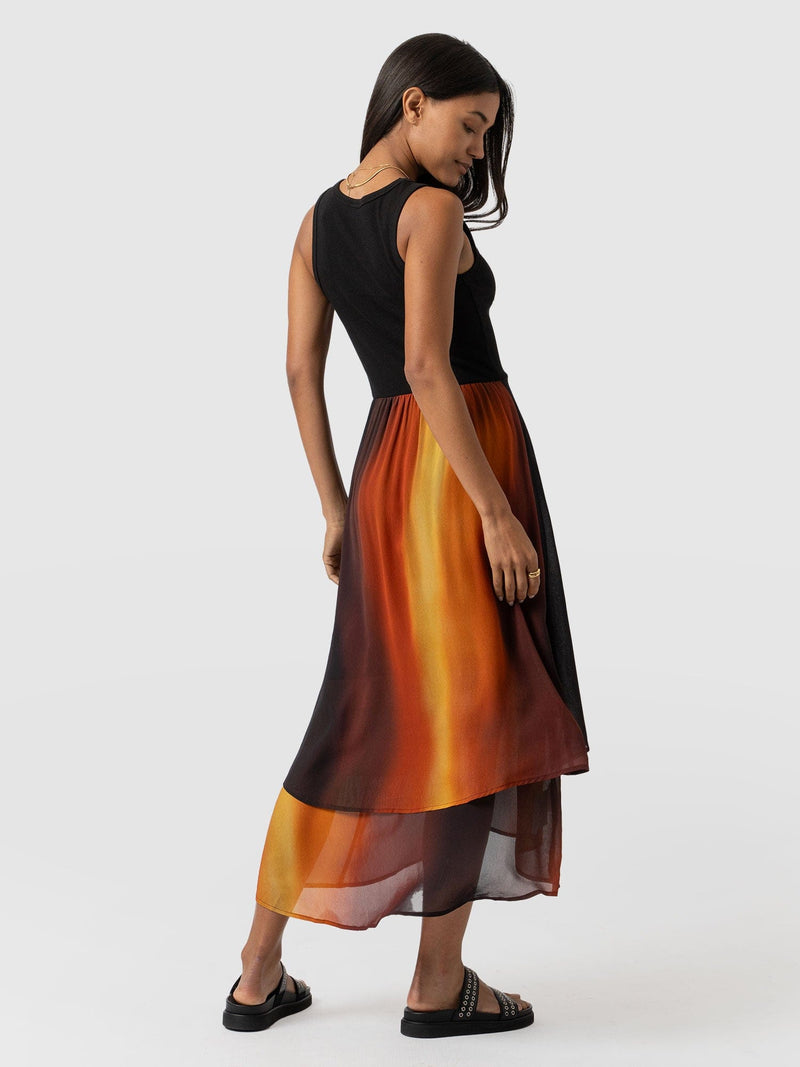 Etta Layered Dress - Amber Gradient