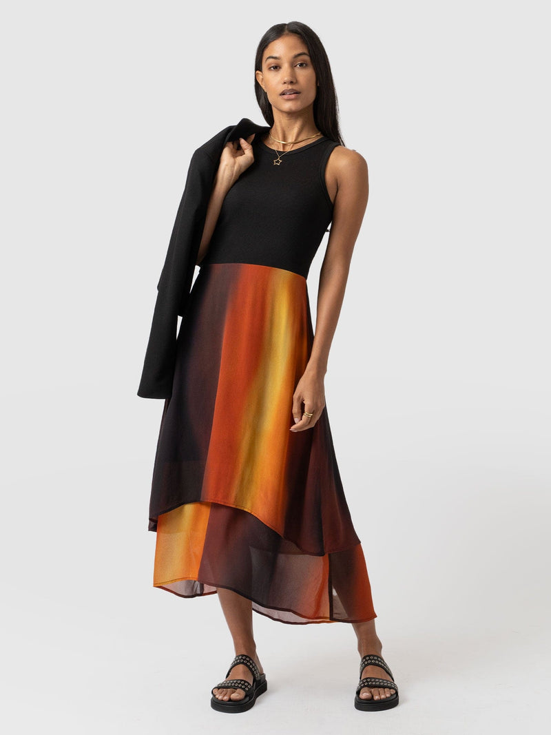 Etta Layered Dress - Amber Gradient