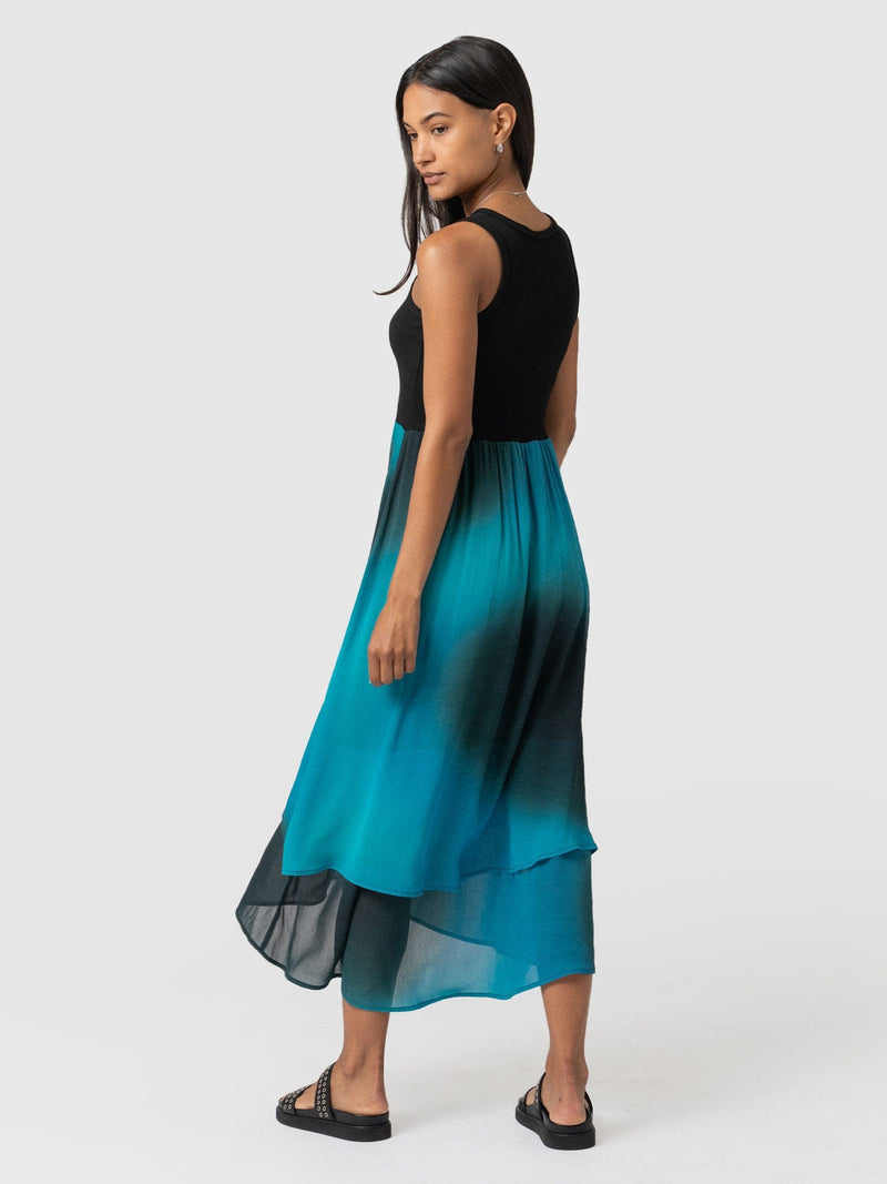 Etta Layered Dress - Blue coral