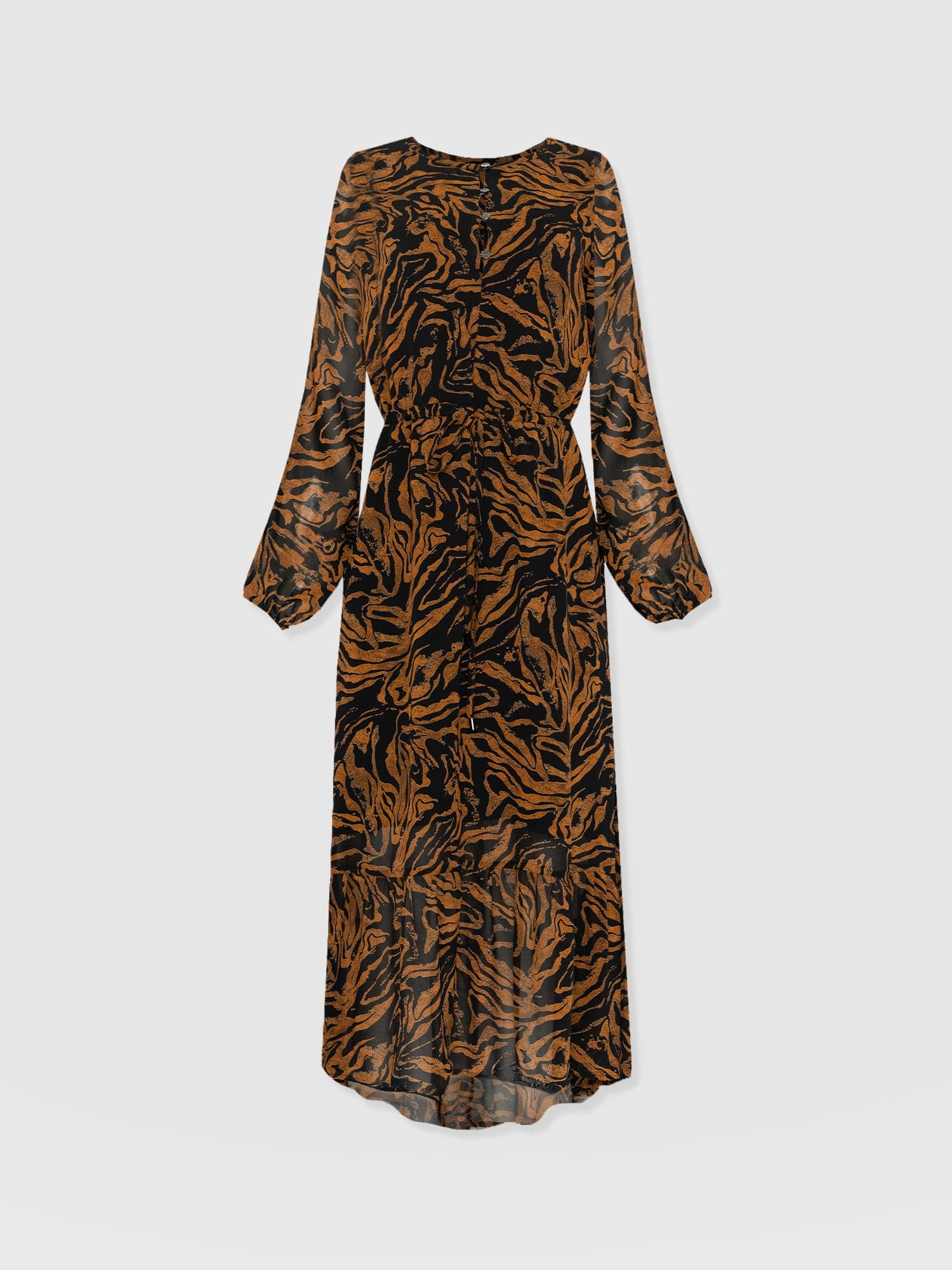 Evelyn High Low Dress - Brown Zebra - Women's Dresses | Saint + Sofia® UK