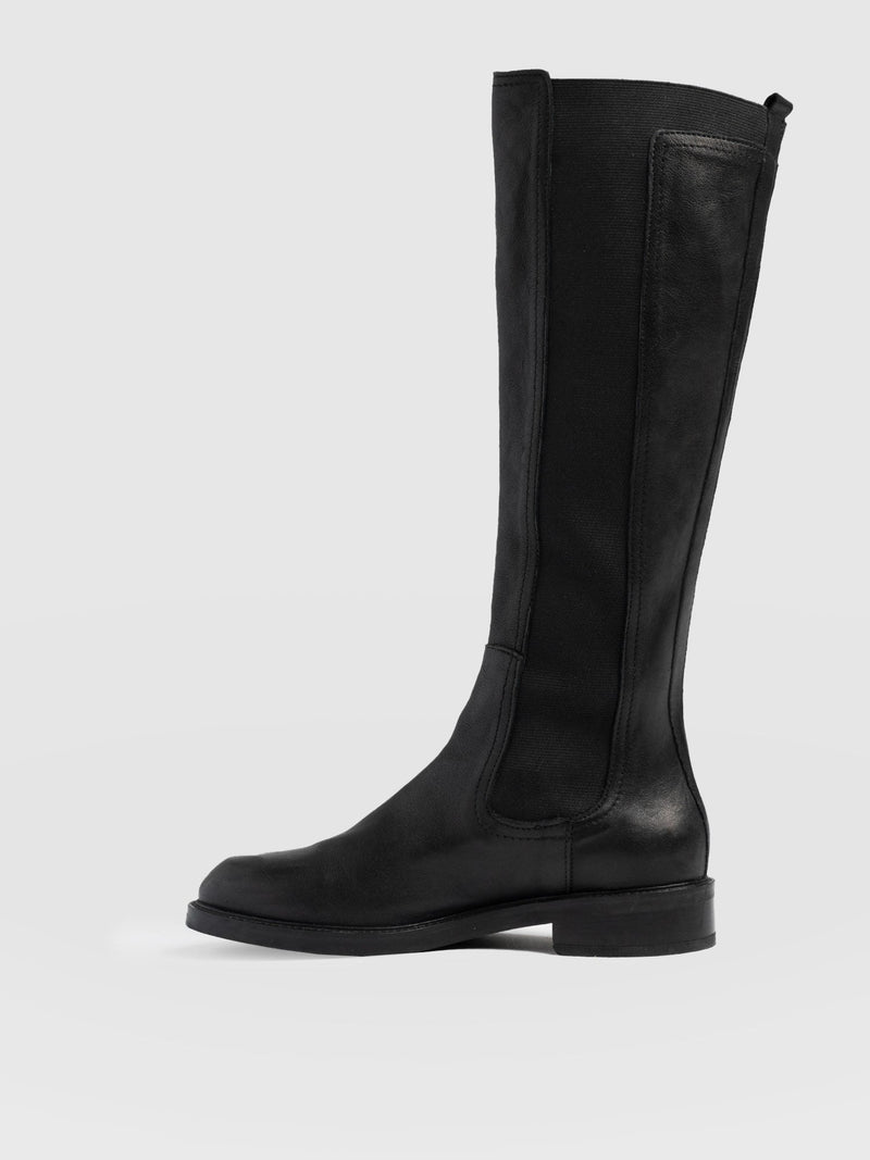 Evelyn Knee High Boot - Black