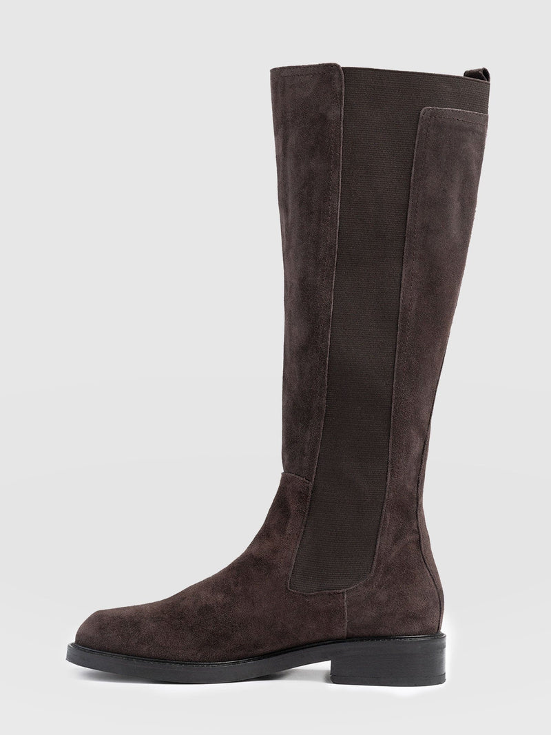 Evelyn Knee High Boot - Brown