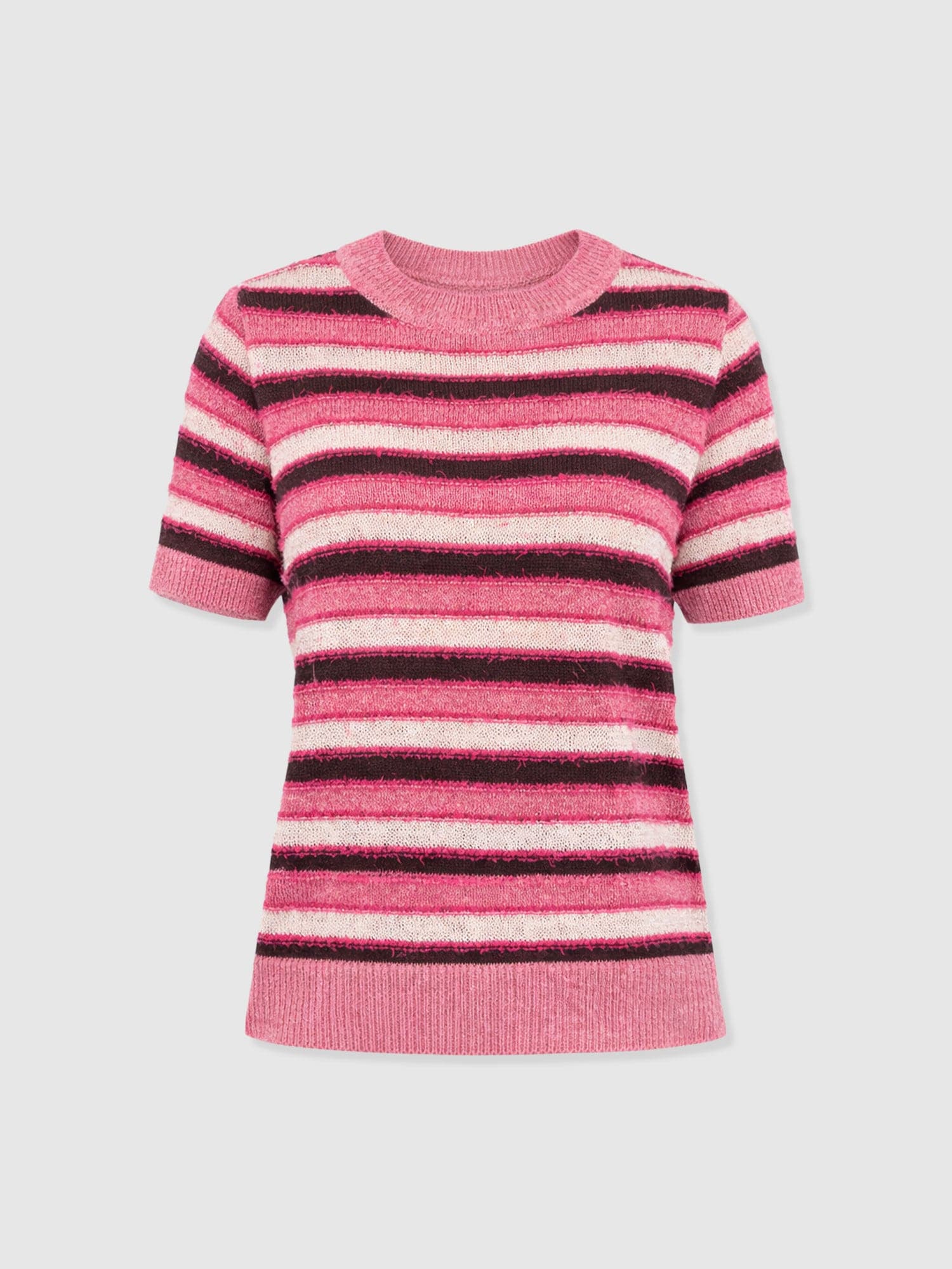Fearne Knit Tee - Pink Stripe