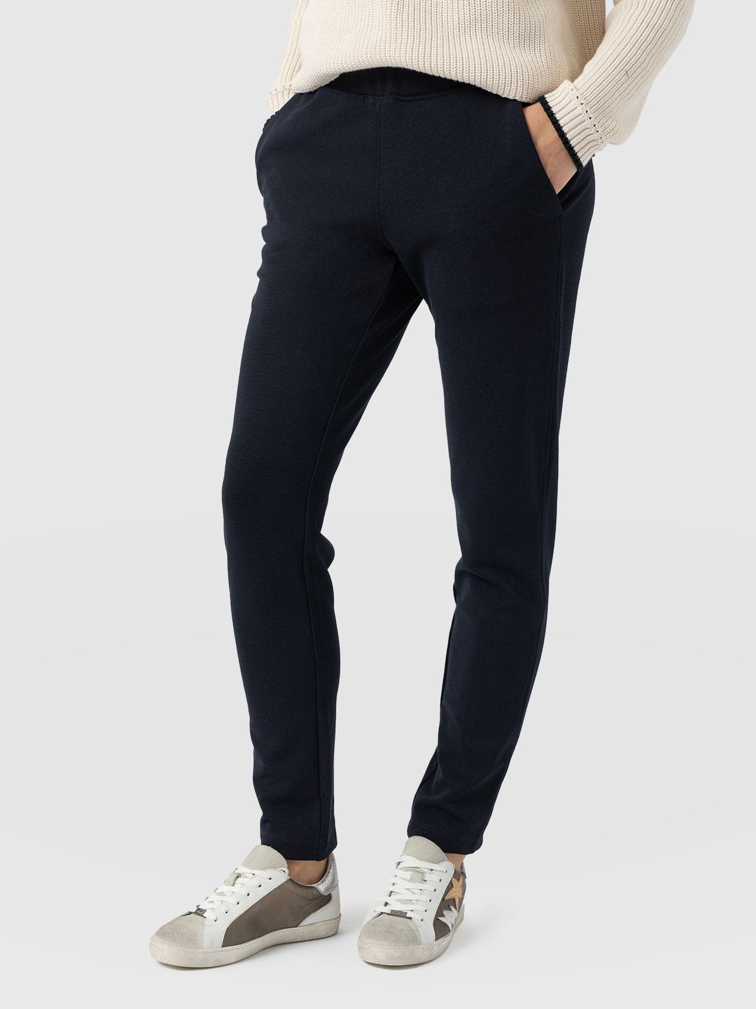 Finsbury Pant Navy - Women's Trousers | Saint + Sofia® UK