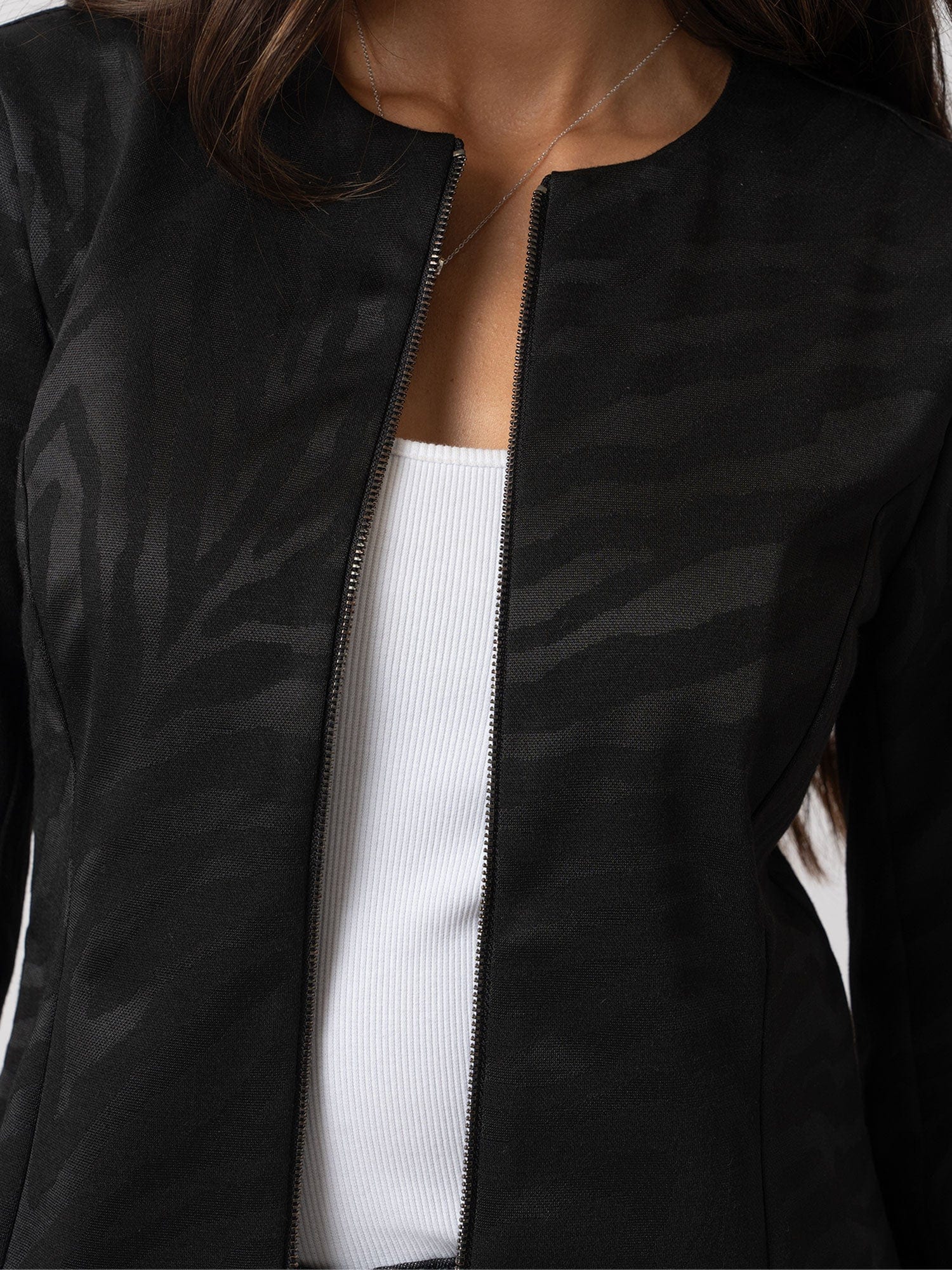 Florence Jacket Black Zebra - Women's Jackets | Saint + Sofia® UK