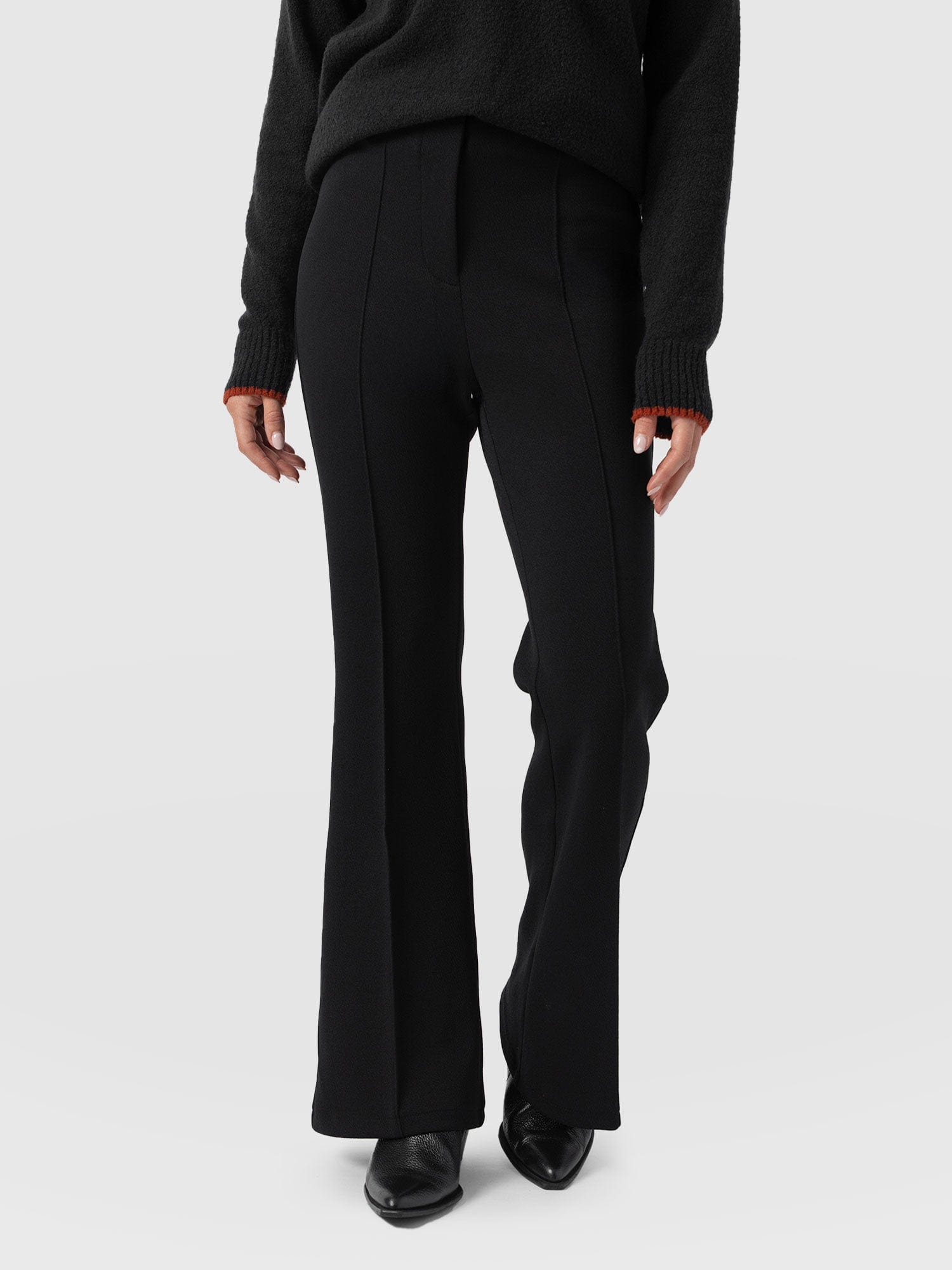 Freya Flared Trouser Black - Women's Trousers | Saint + Sofia® UK