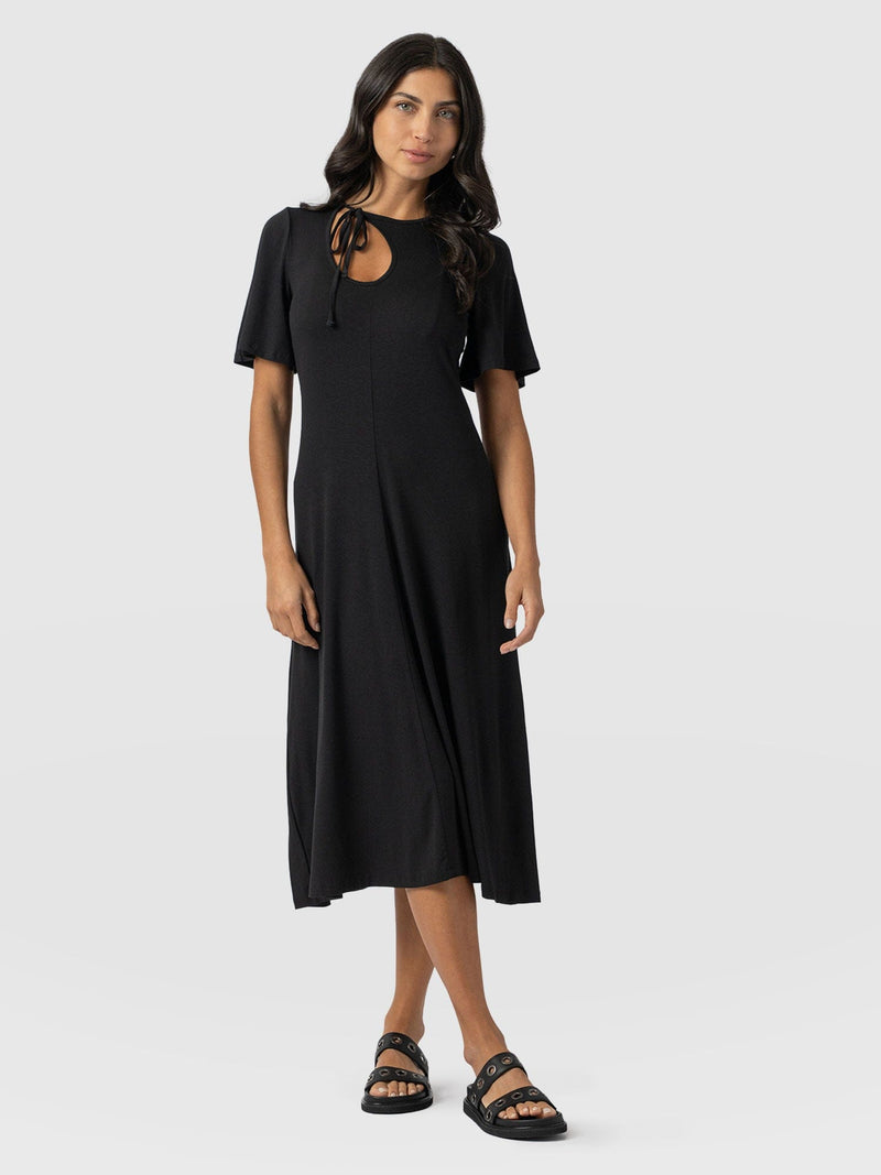 Freya Tie Dress - Black