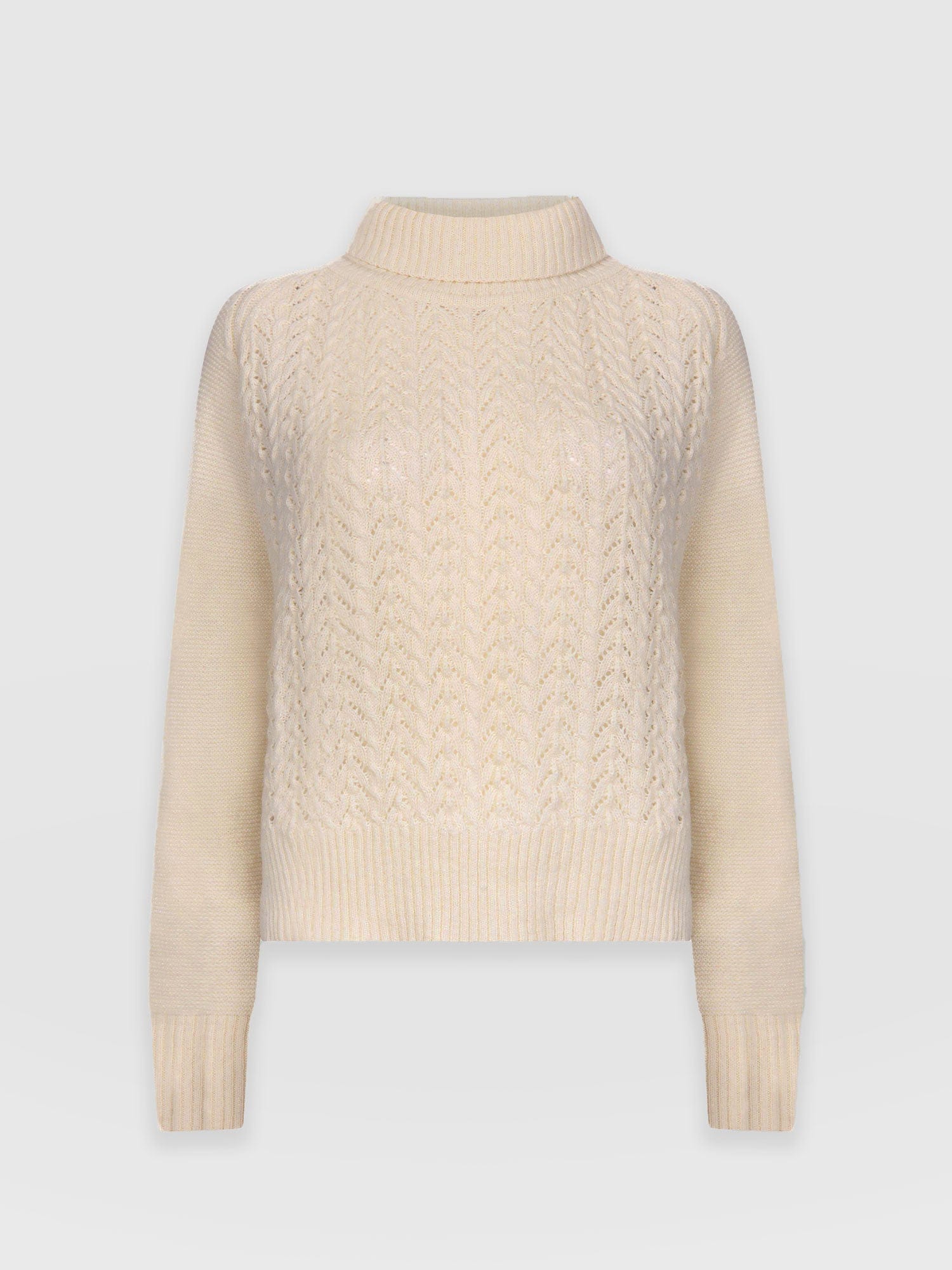 Glen Cable Knit Jumper - Cream