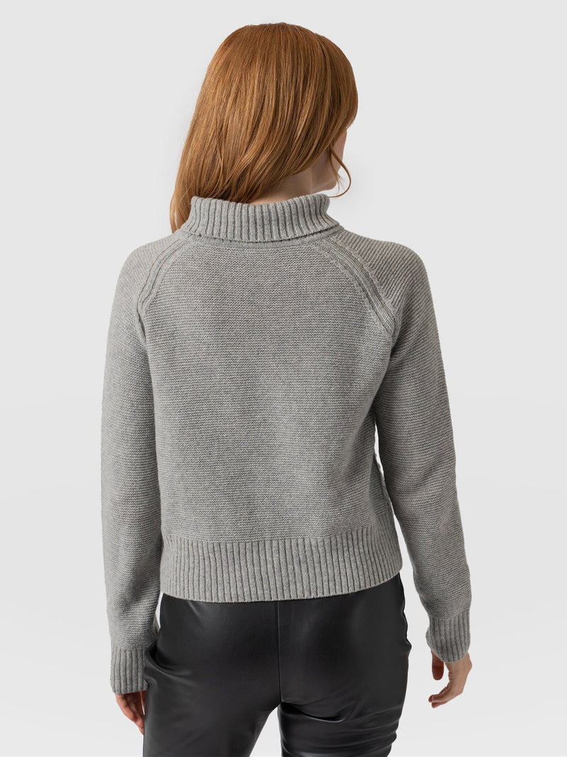 Glen Cable Knit Jumper - Grey Melange