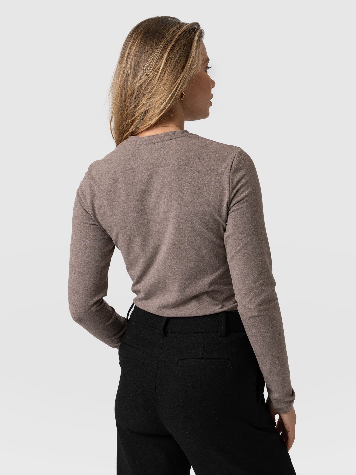 Glen Crew Neck Tee Coco  - Women's T-Shirts | Saint + Sofia® UK