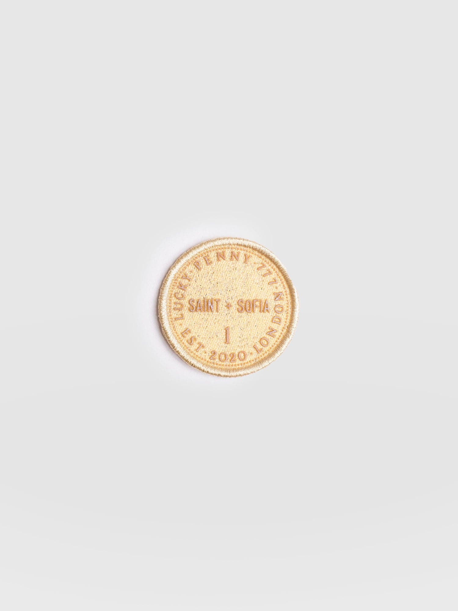 Gold Coin Sticker Badge - Cream