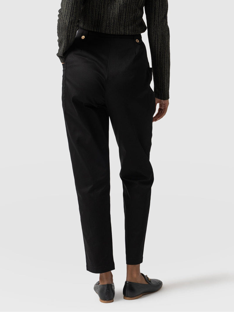 High Waisted Cargo Pant - Black