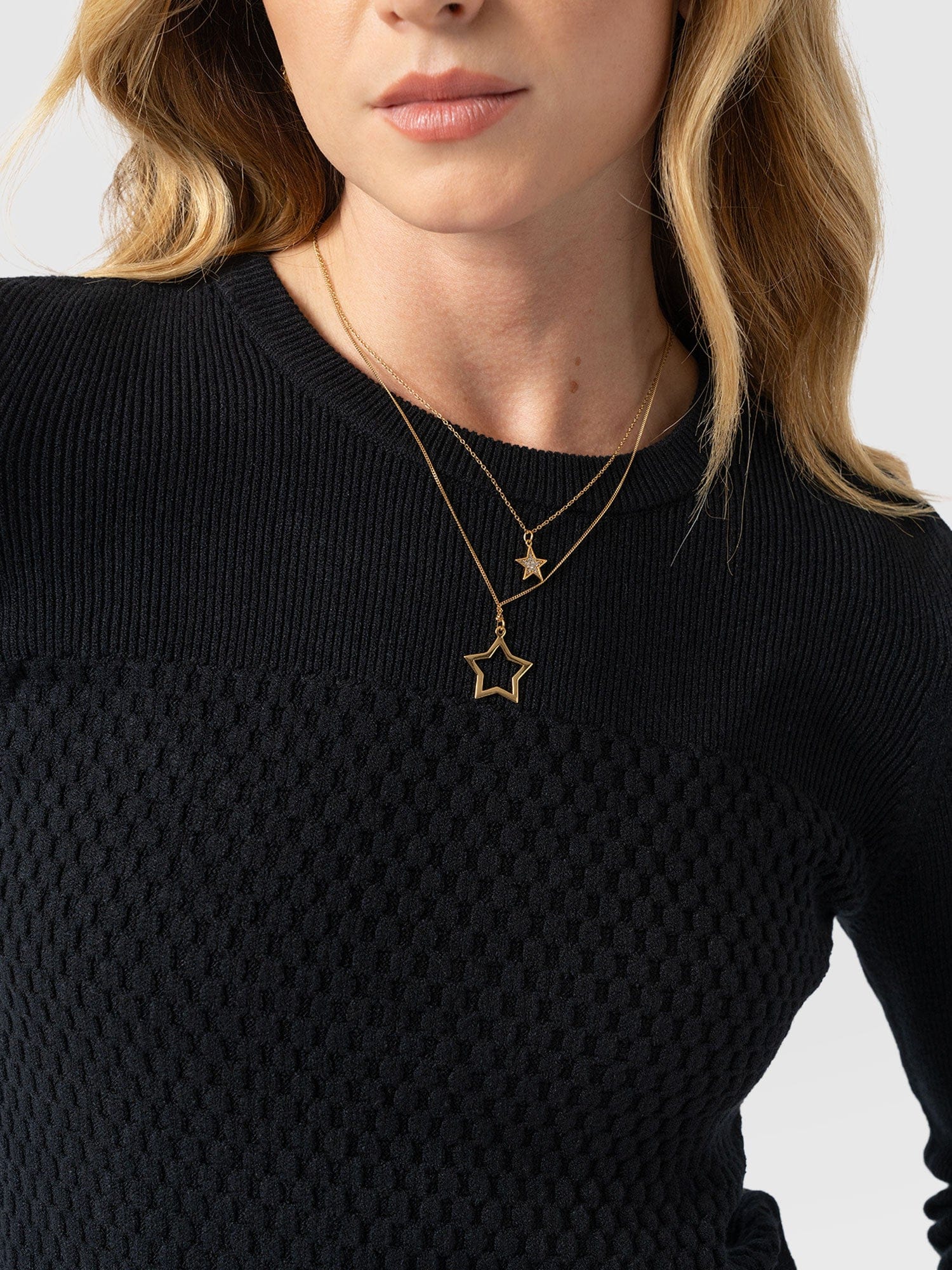 Honeycomb Rib Jumper Black - Women's Jumpers | Saint + Sofia® UK