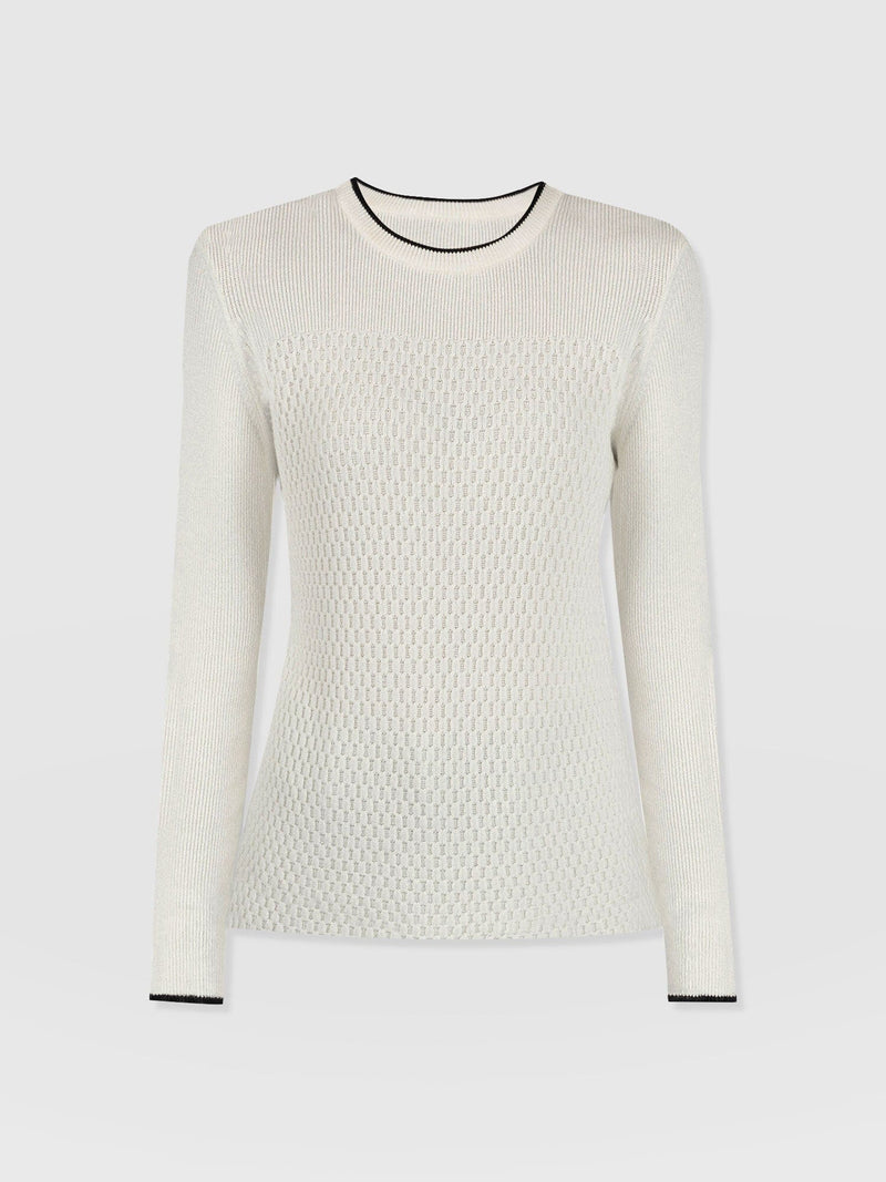 Honeycomb Rib Jumper - Cream