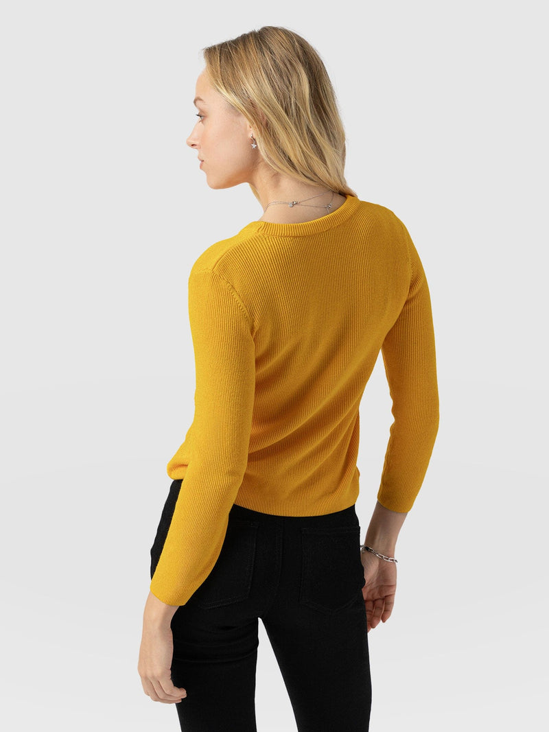 Honeycomb Rib Jumper - Yellow