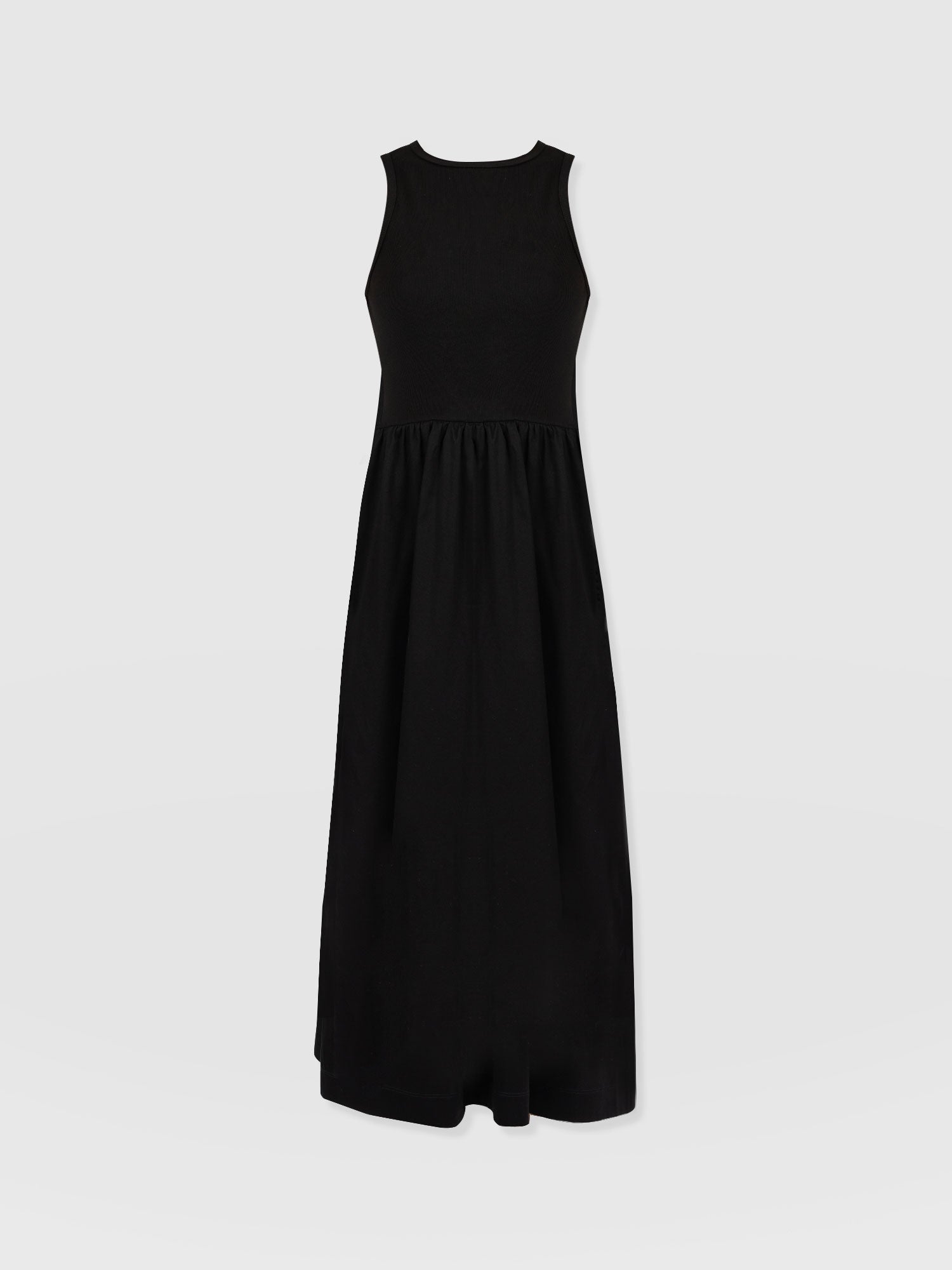 Ivy Full Skirt Sleeveless Dress - Black