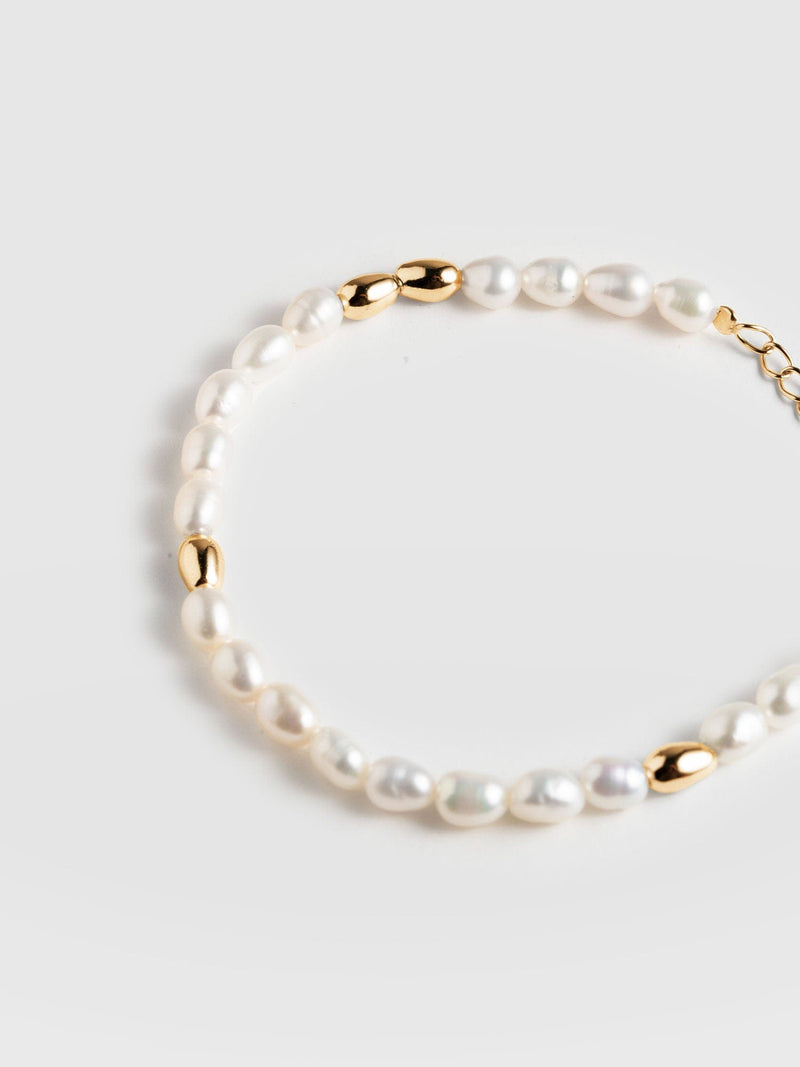 Jacqueline Pearl Bracelet - Gold