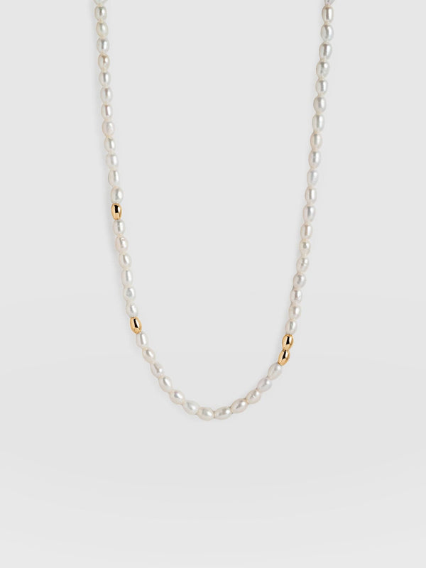 Jacqueline Pearl Necklace - Gold