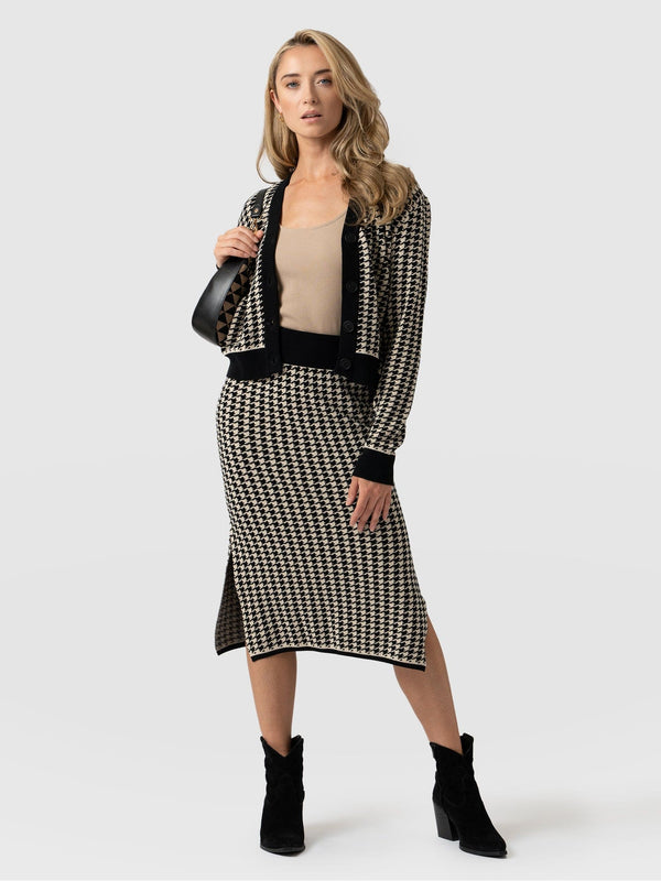 Warren Pencil Skirt - Houndstooth